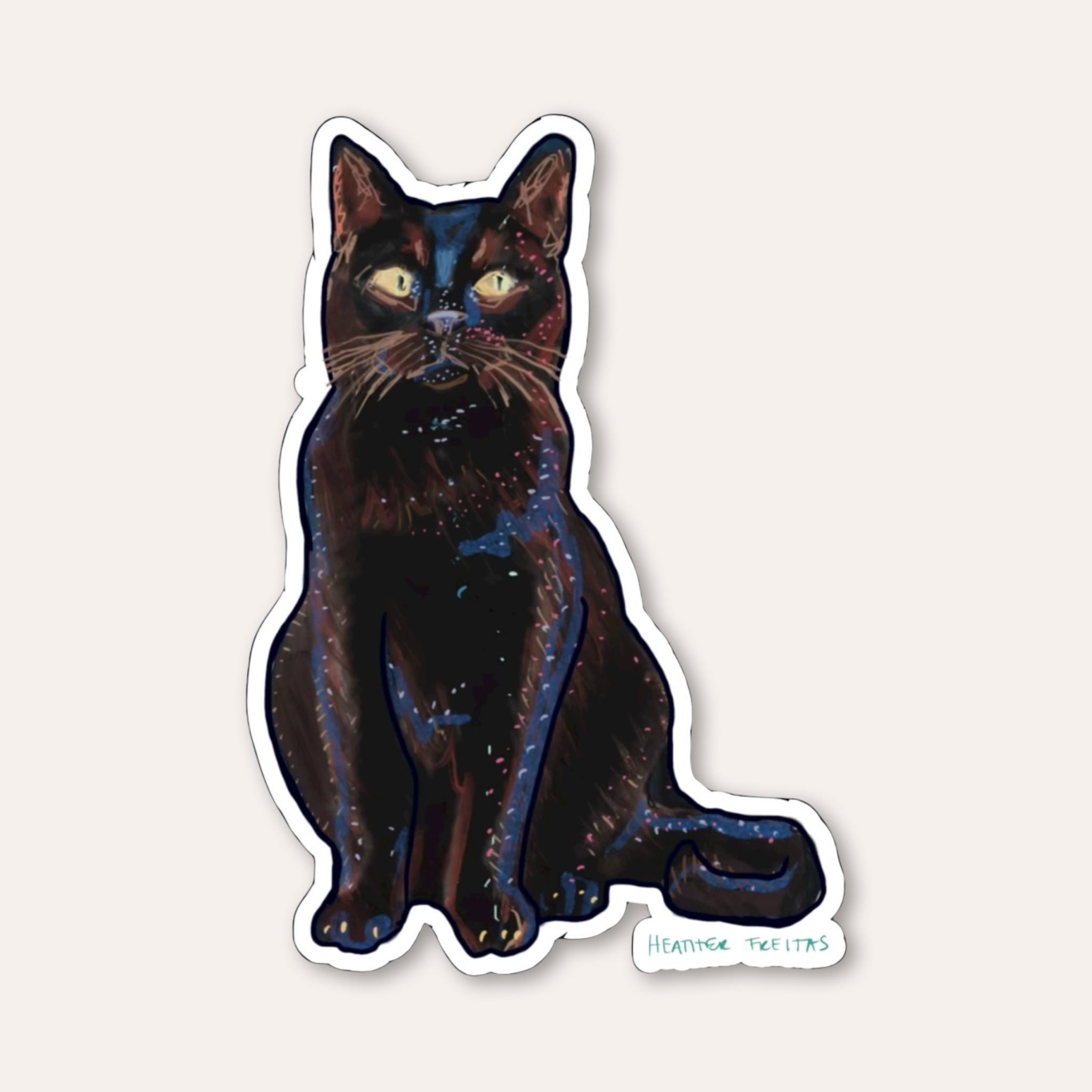 Black Kitty Sticker