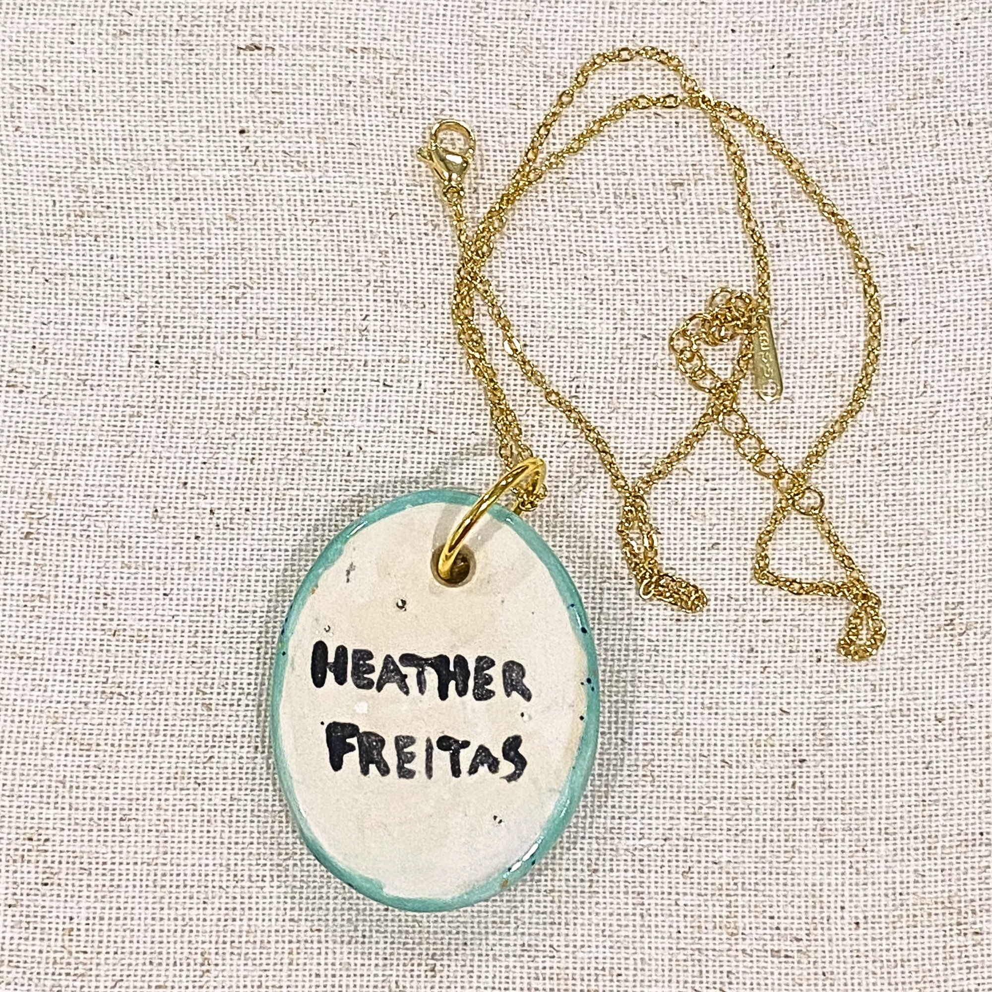 Strawberry Hand Painted Ceramic Necklace