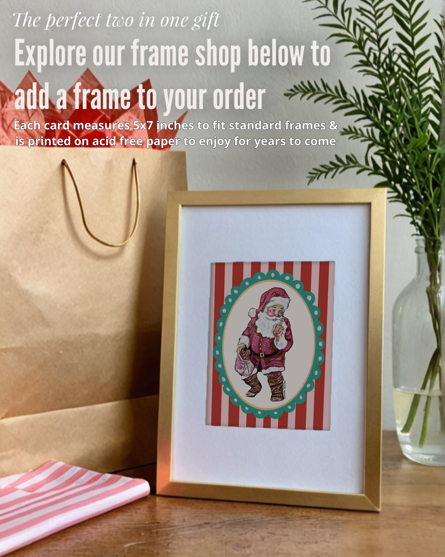 Santa - Greeting Card / Fine Art Print