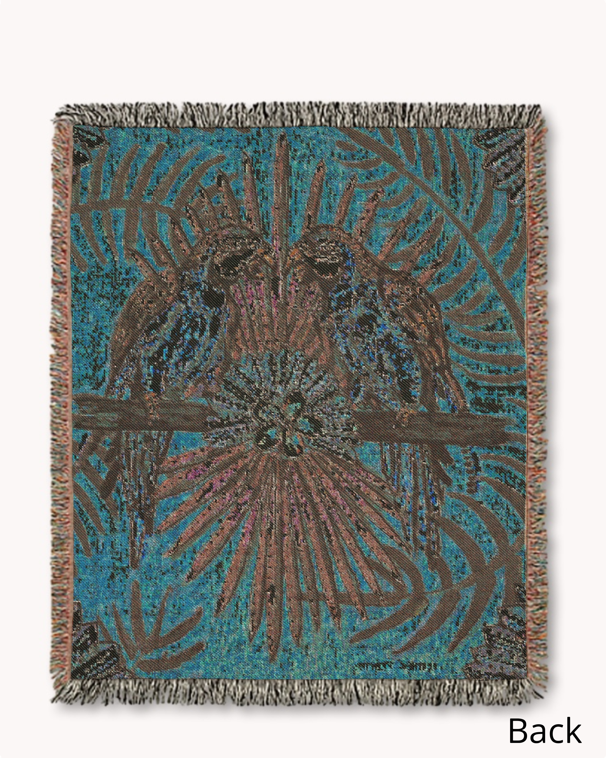 Parrot Paradise Woven Blanket Tapestry