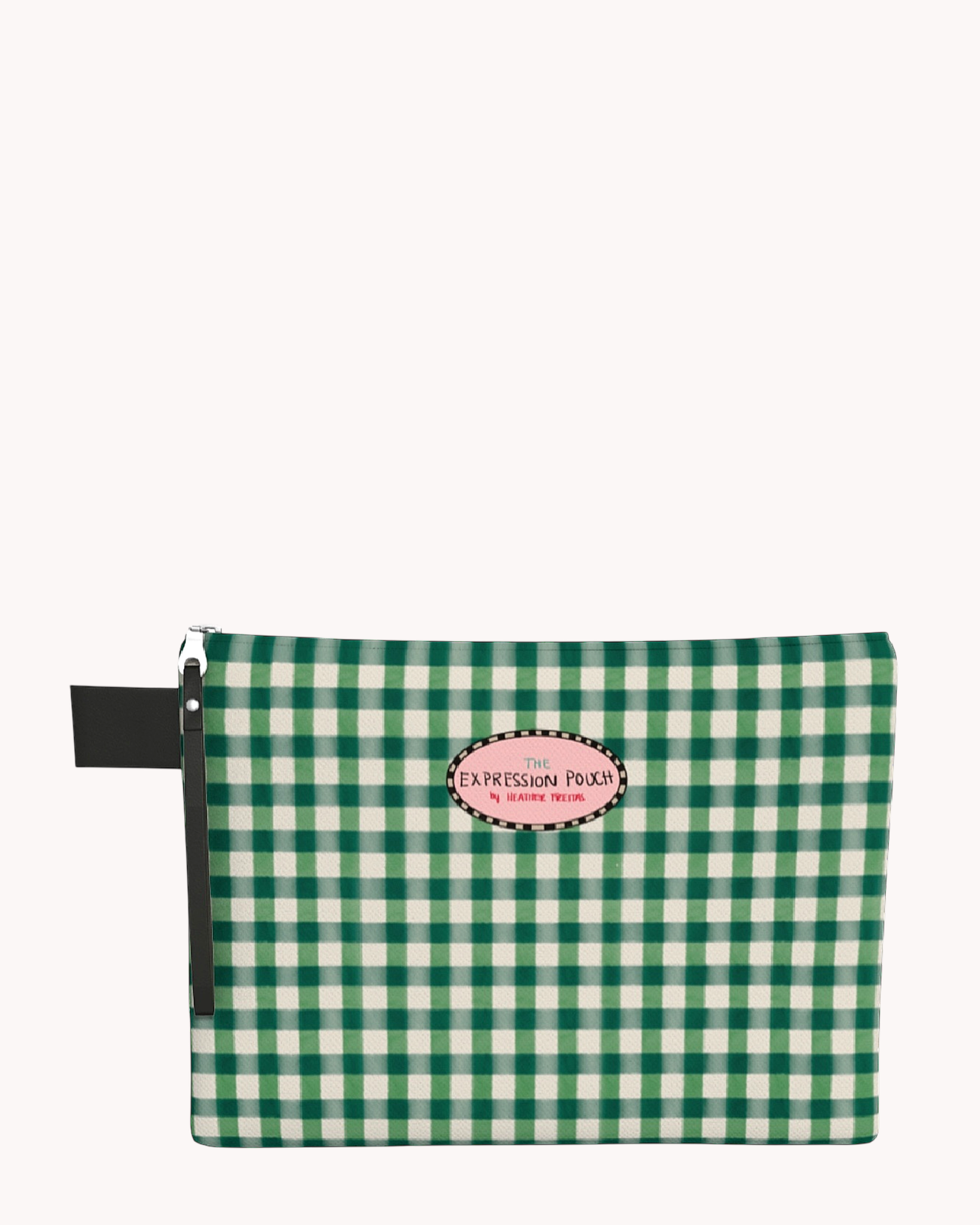 Green Gingham Expression Pouch