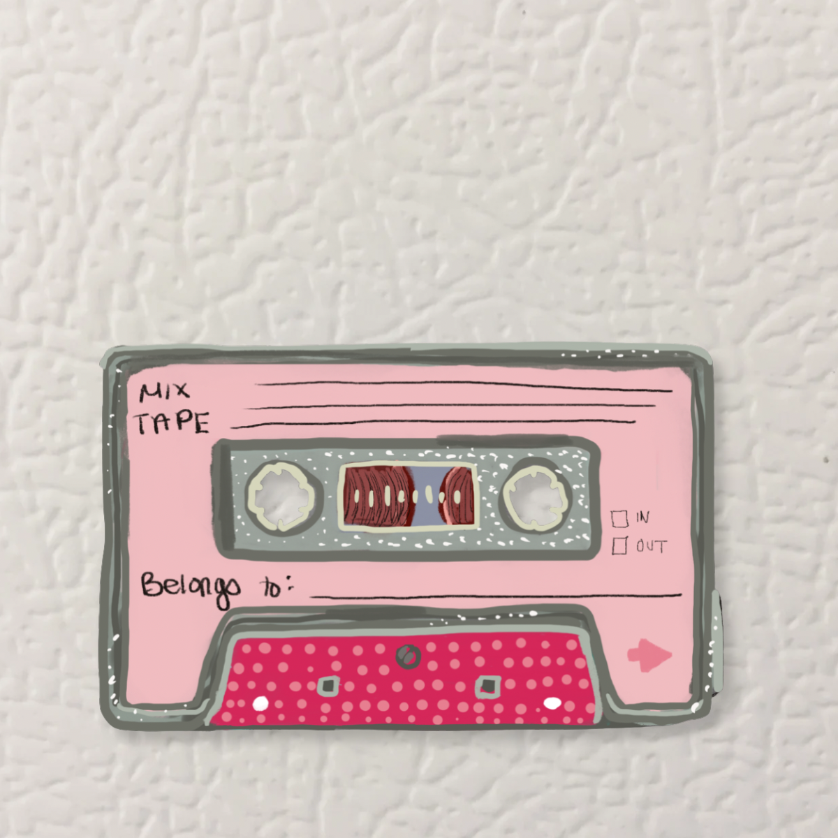 Pink Mixtape Magnet ( Die-Cut )