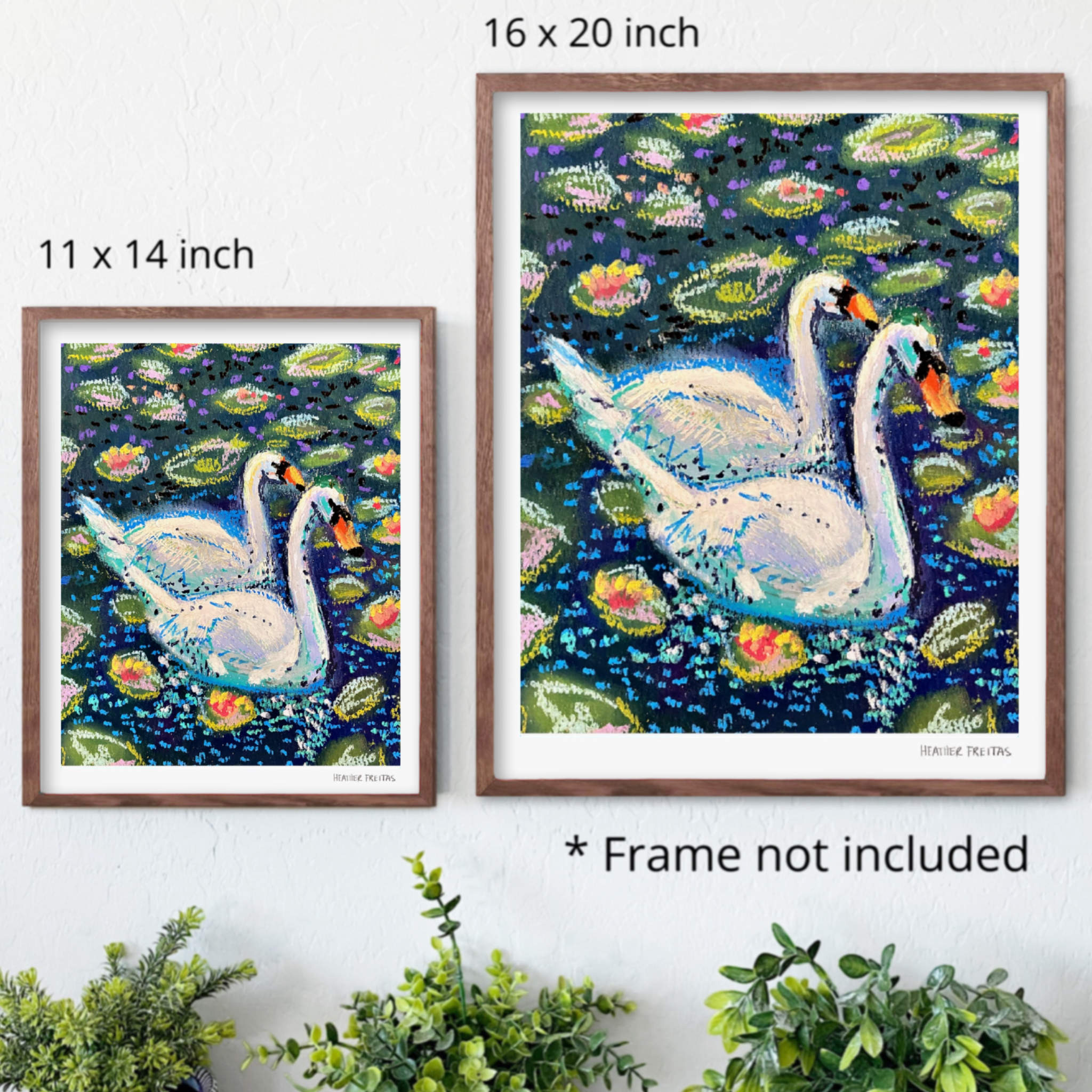 Two Swans Fine Art Print