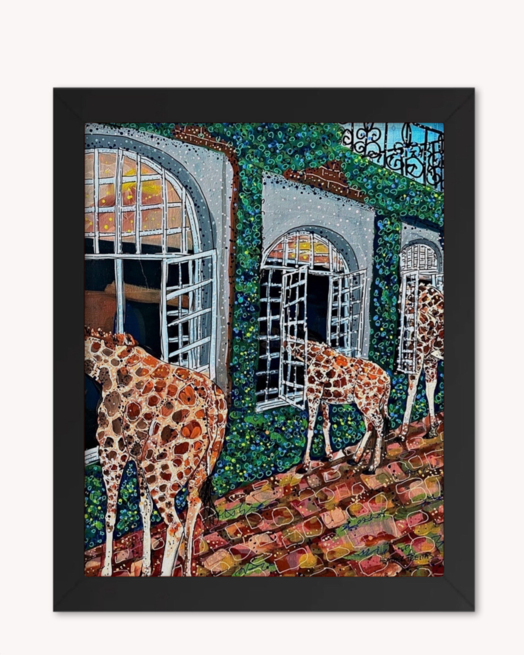 Fine Dining Giraffe Print