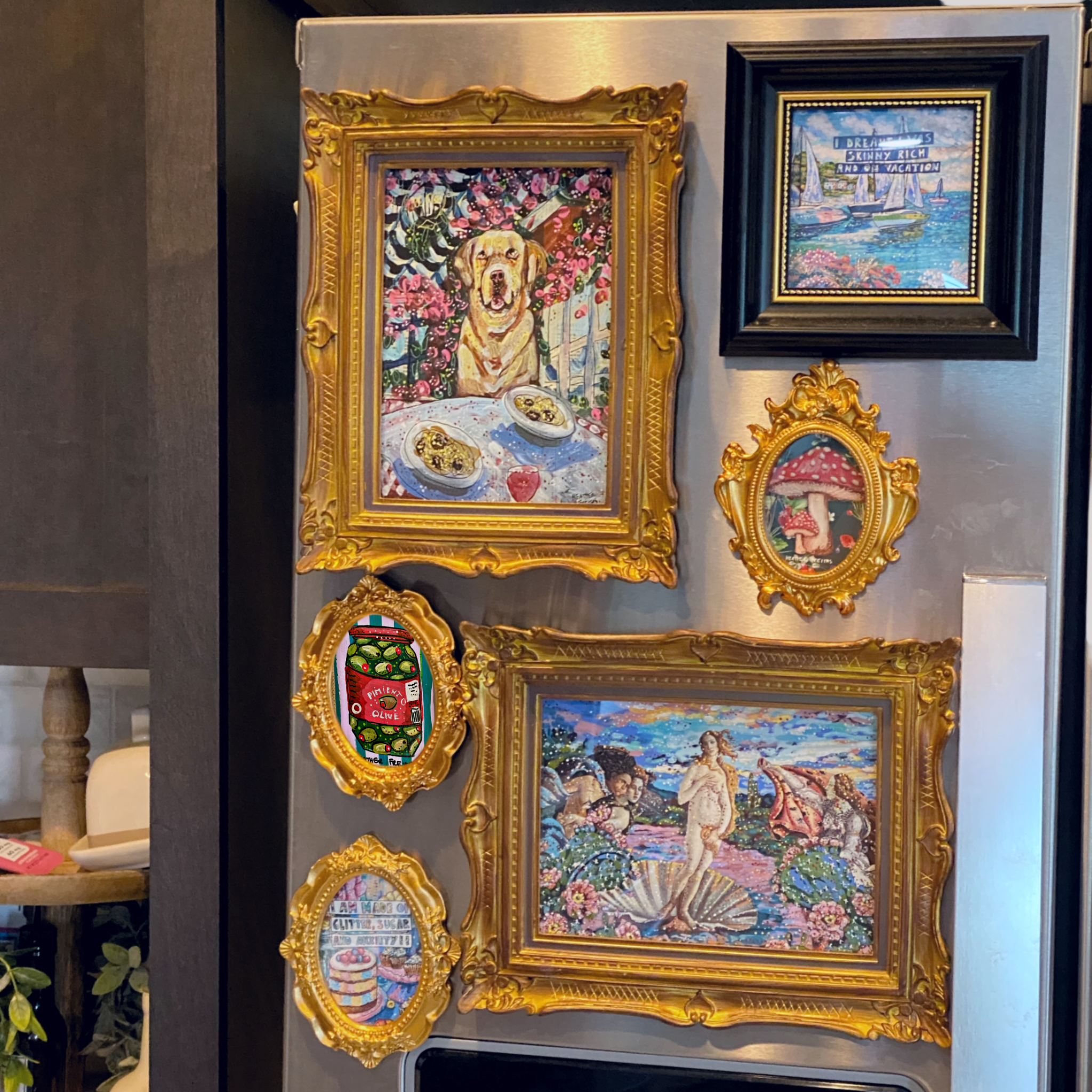 Olives Framed Small Magnet