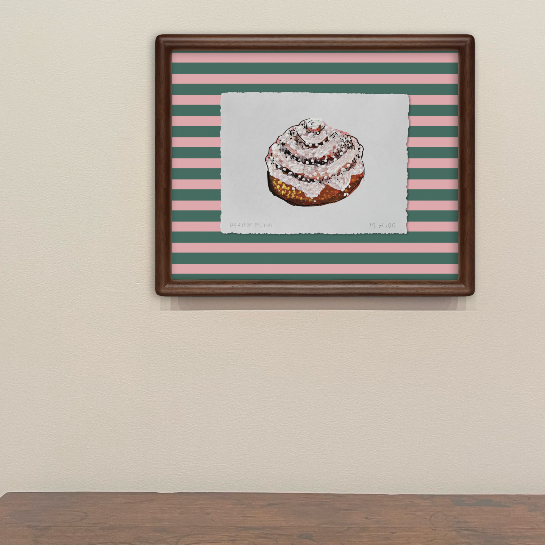 Cinnamon Roll Limited Edition Framed Print
