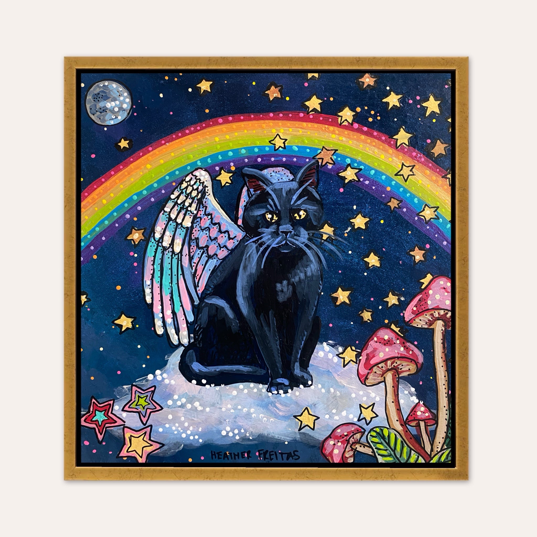 Prince Of Darkness ( original painting / beaded artwork )