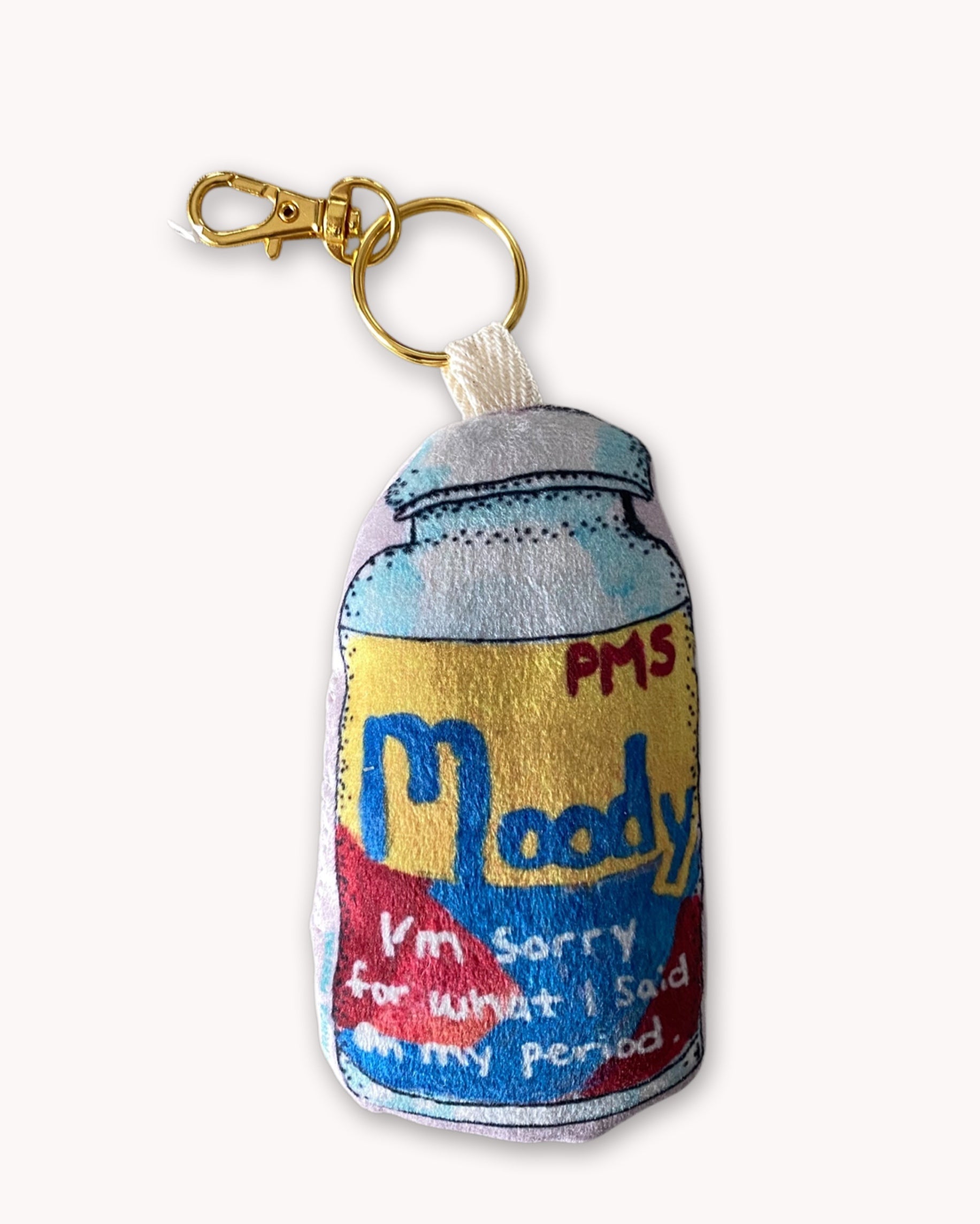Moody Pills Cone Faux Suede Plush Purse Charm