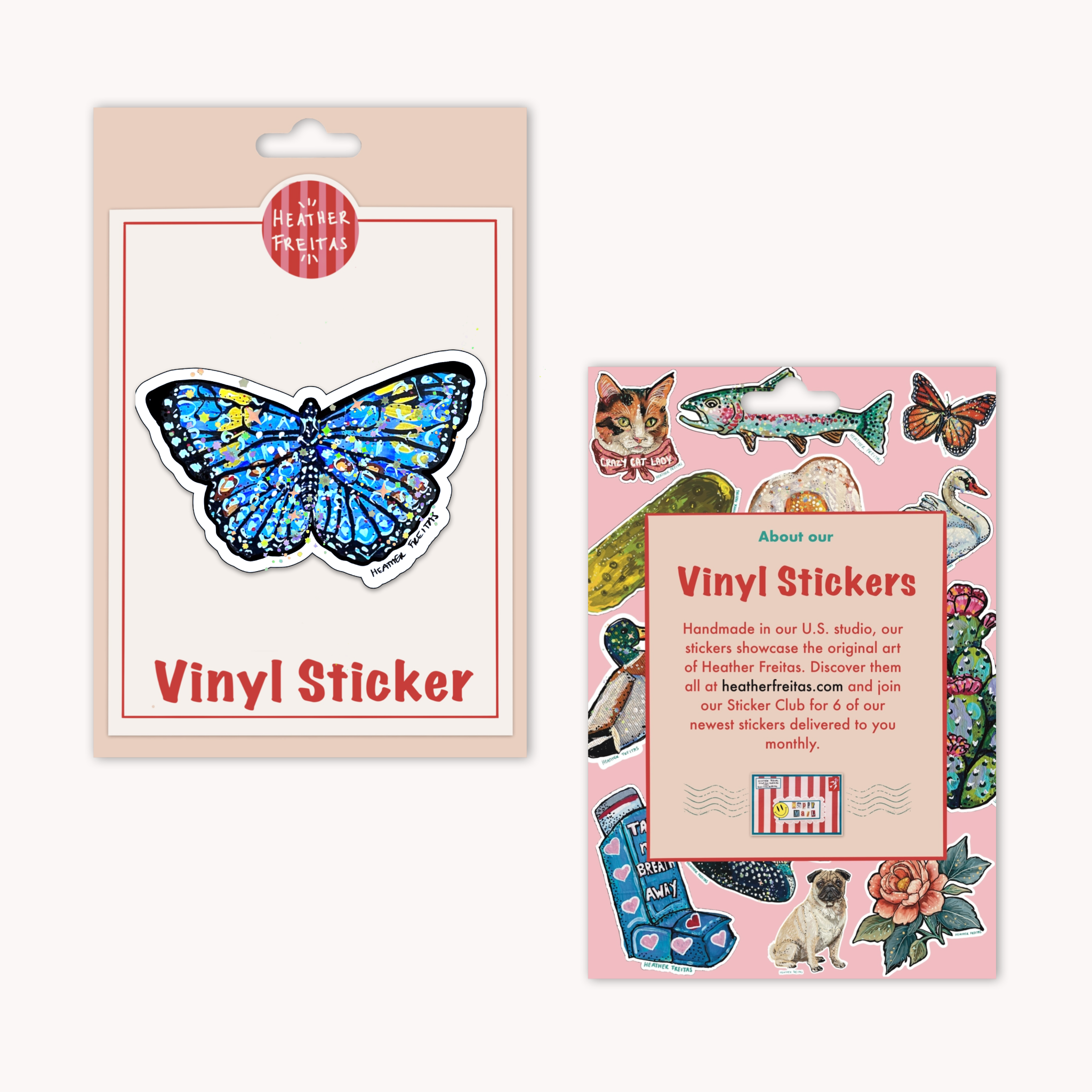 Sky Blue Butterfly Sticker