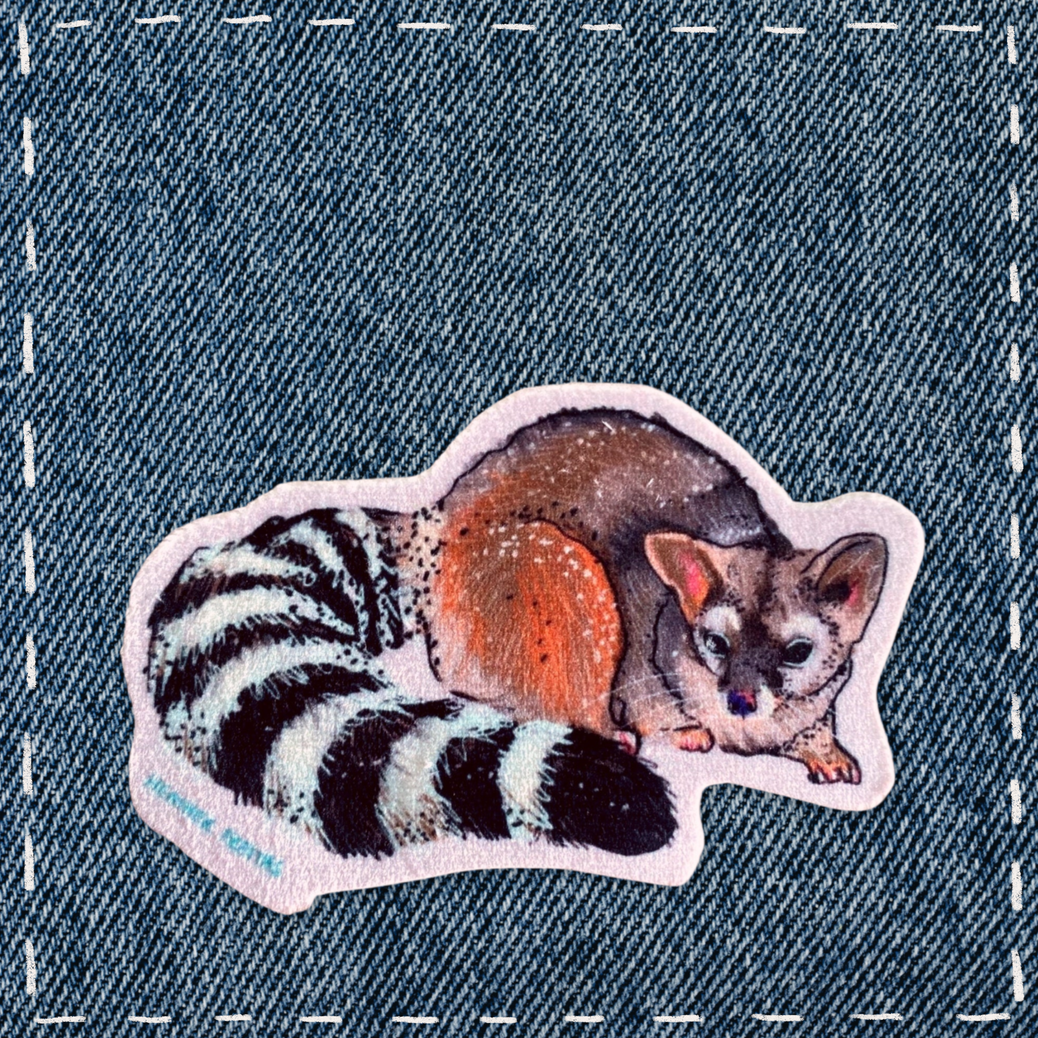 Ringtail Cat - Sew On Velveteen Patch