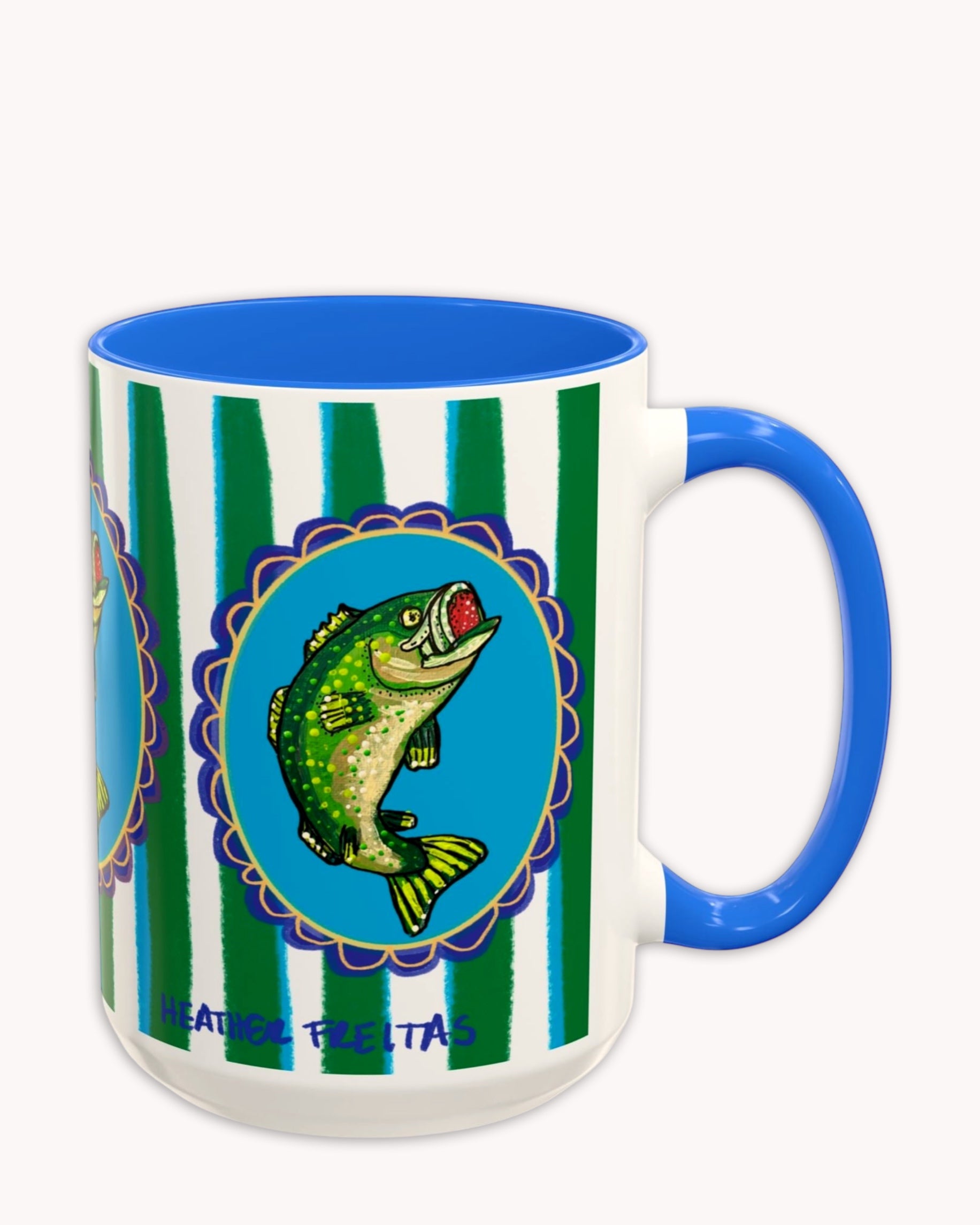 Bass Fish Coffee Mug 15oz