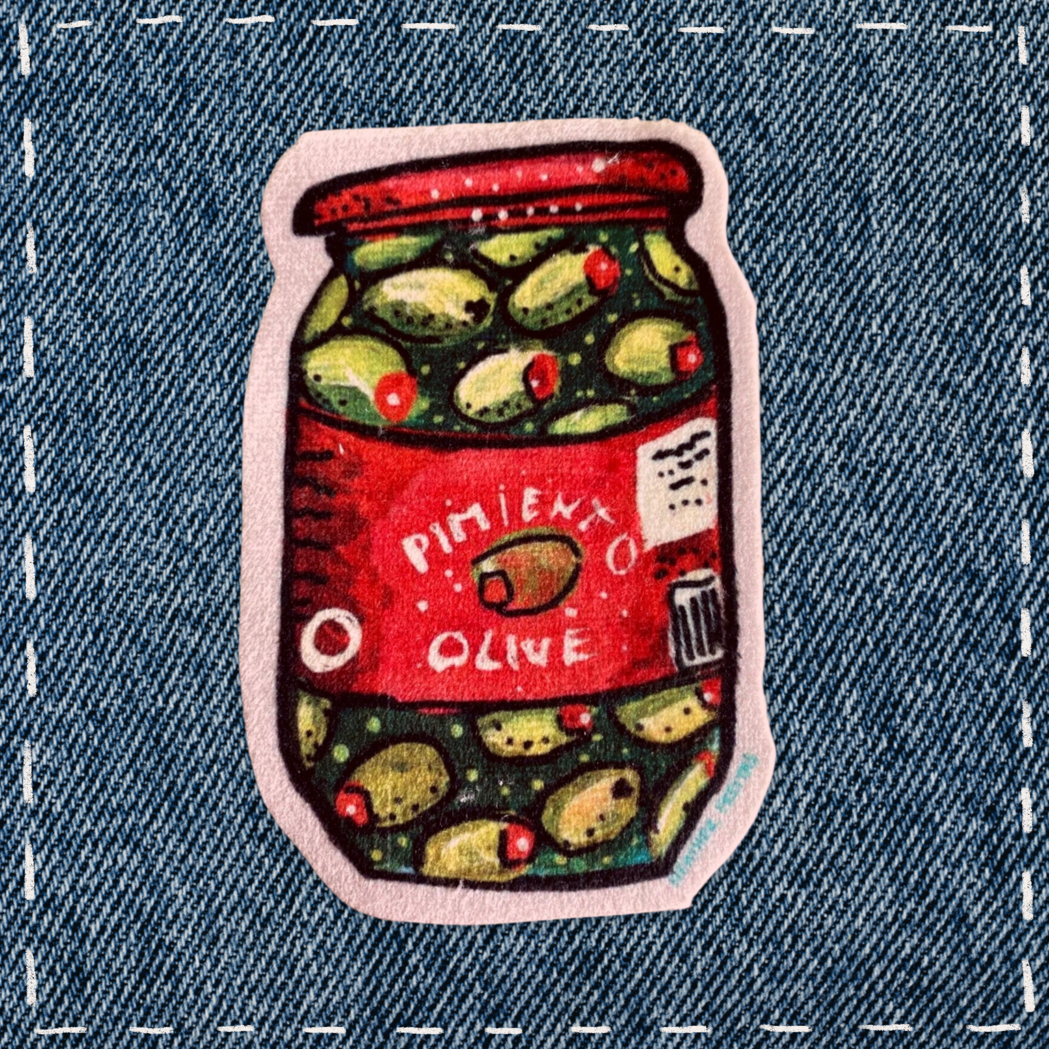 Olives - Sew On Velveteen Patch