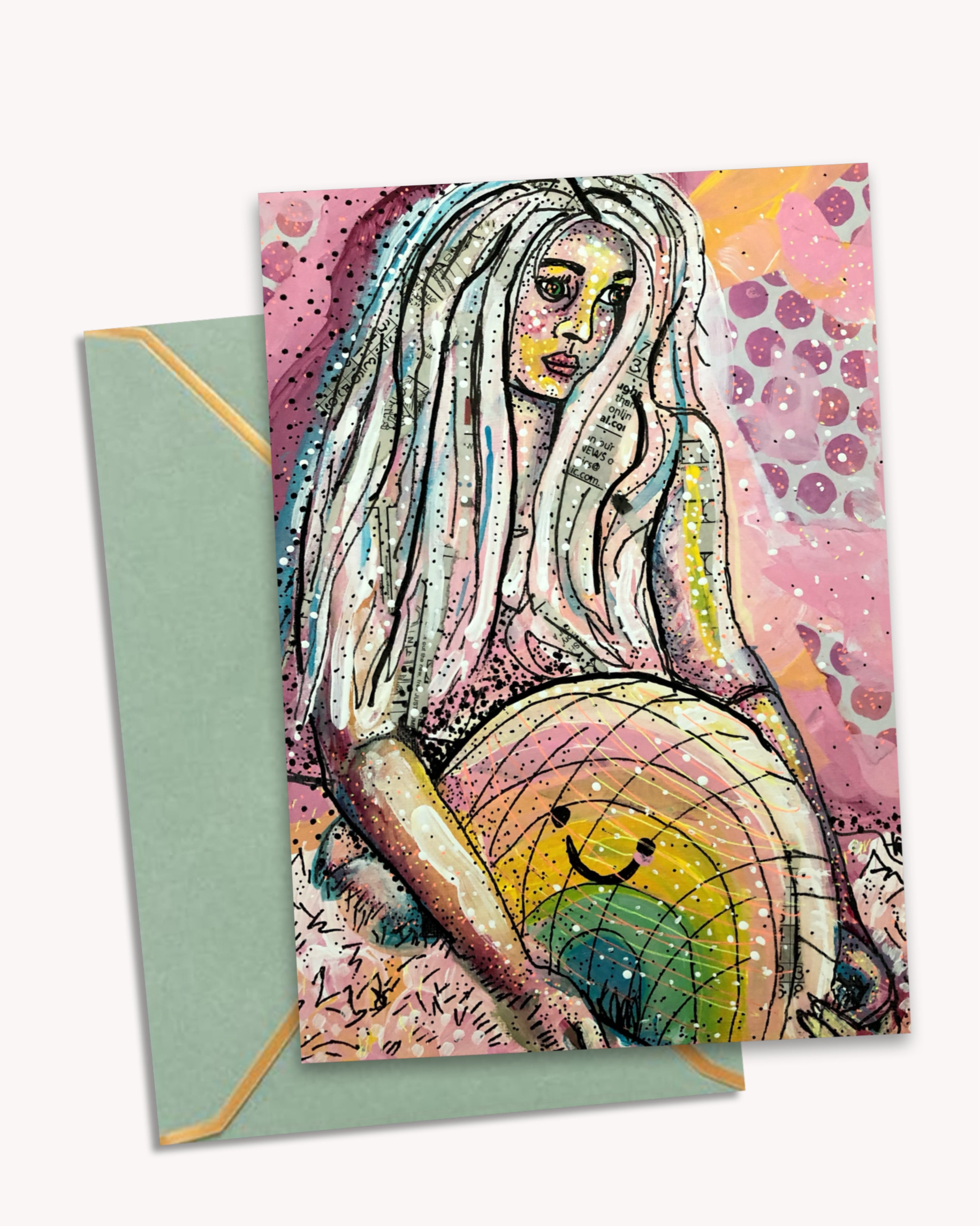 Rainbow Pillow - Greeting Card / Fine Art Print