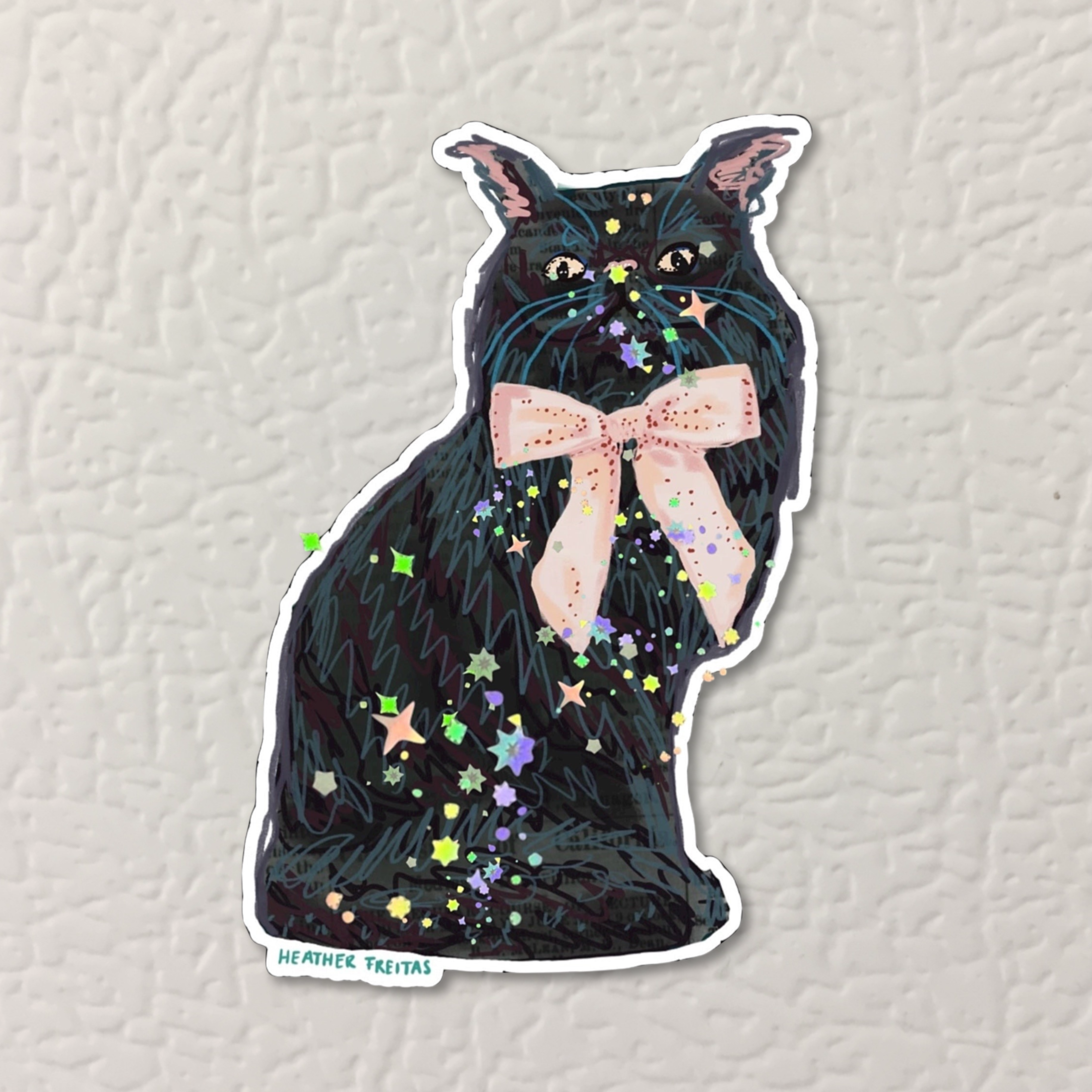 Black Persian Cat Magnet ( Die-Cut )