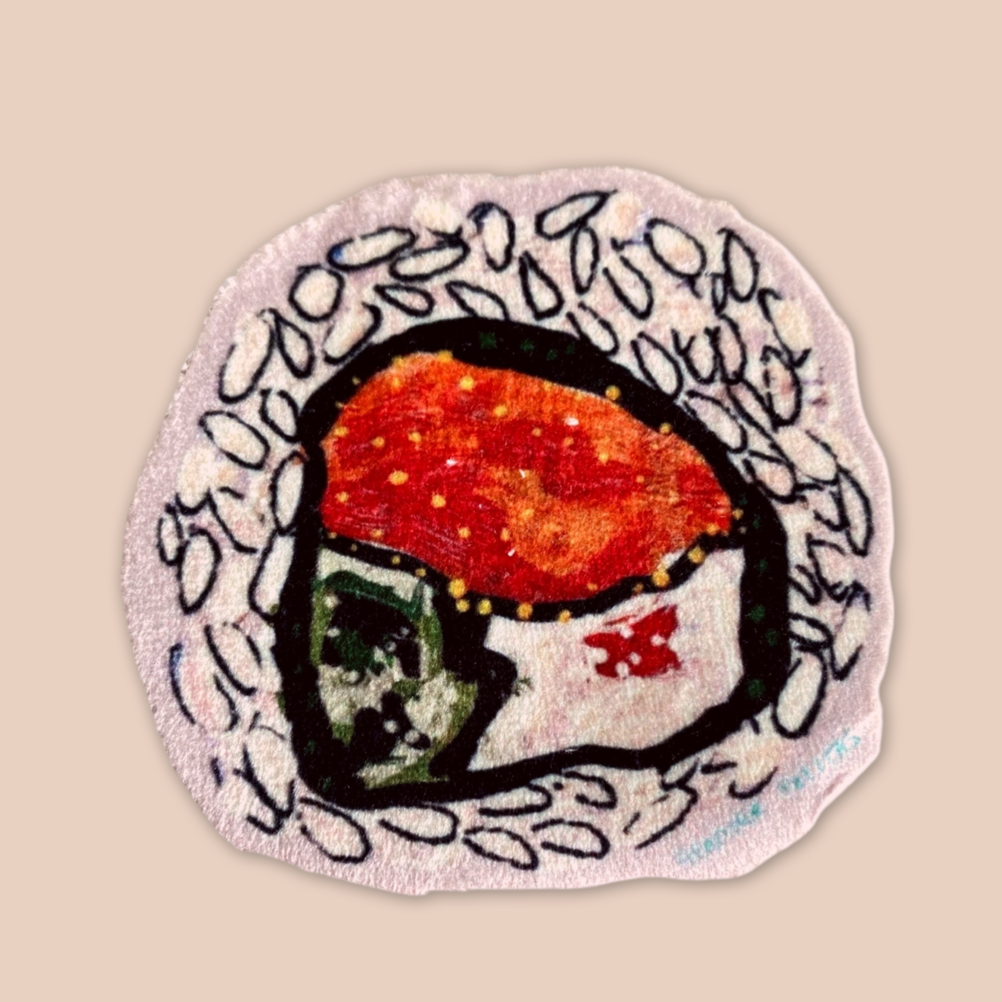 Philly Sushi Roll - Sew On Velveteen Patch