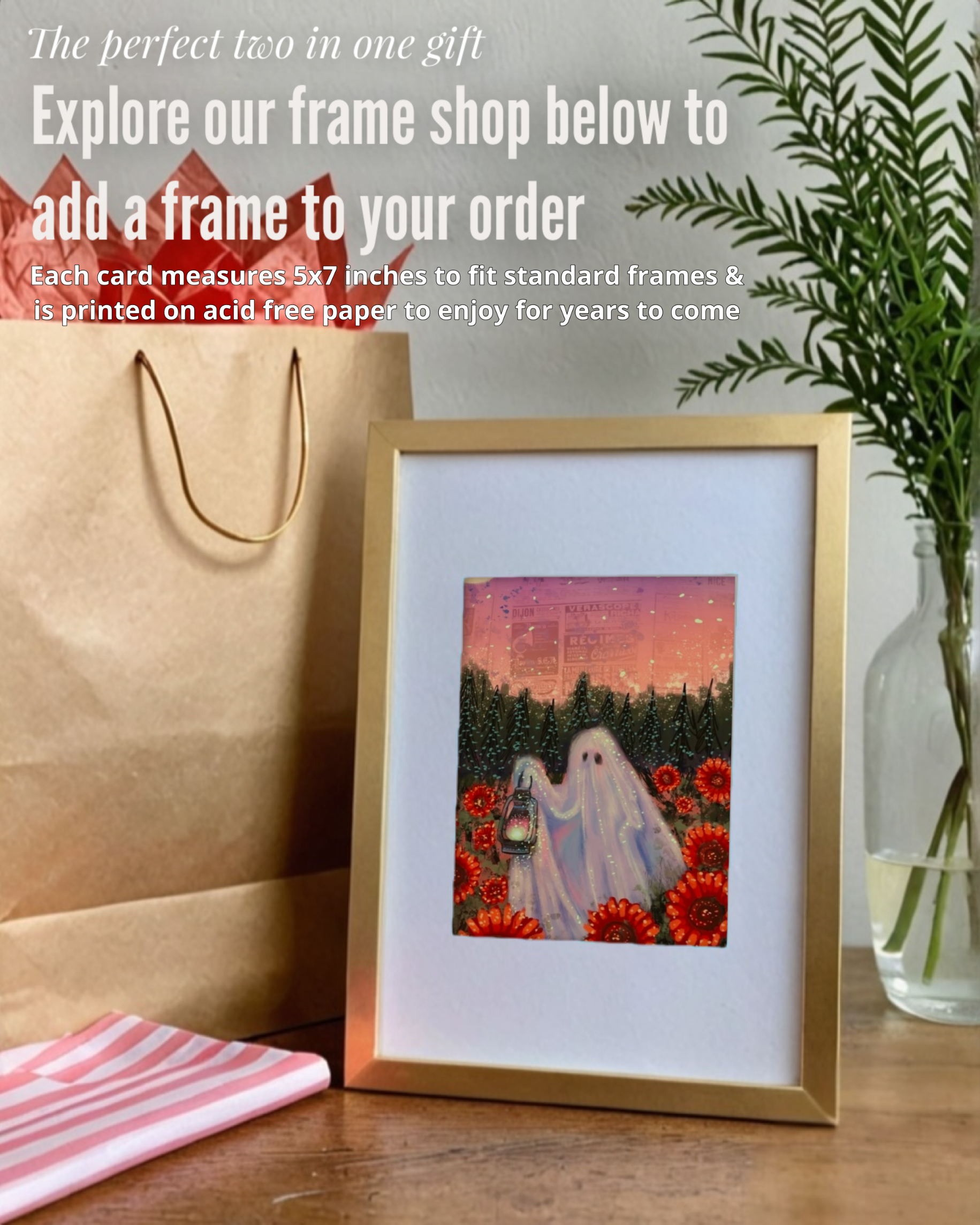 Twilight Sunflower Ghost - Greeting Card / Fine Art Print
