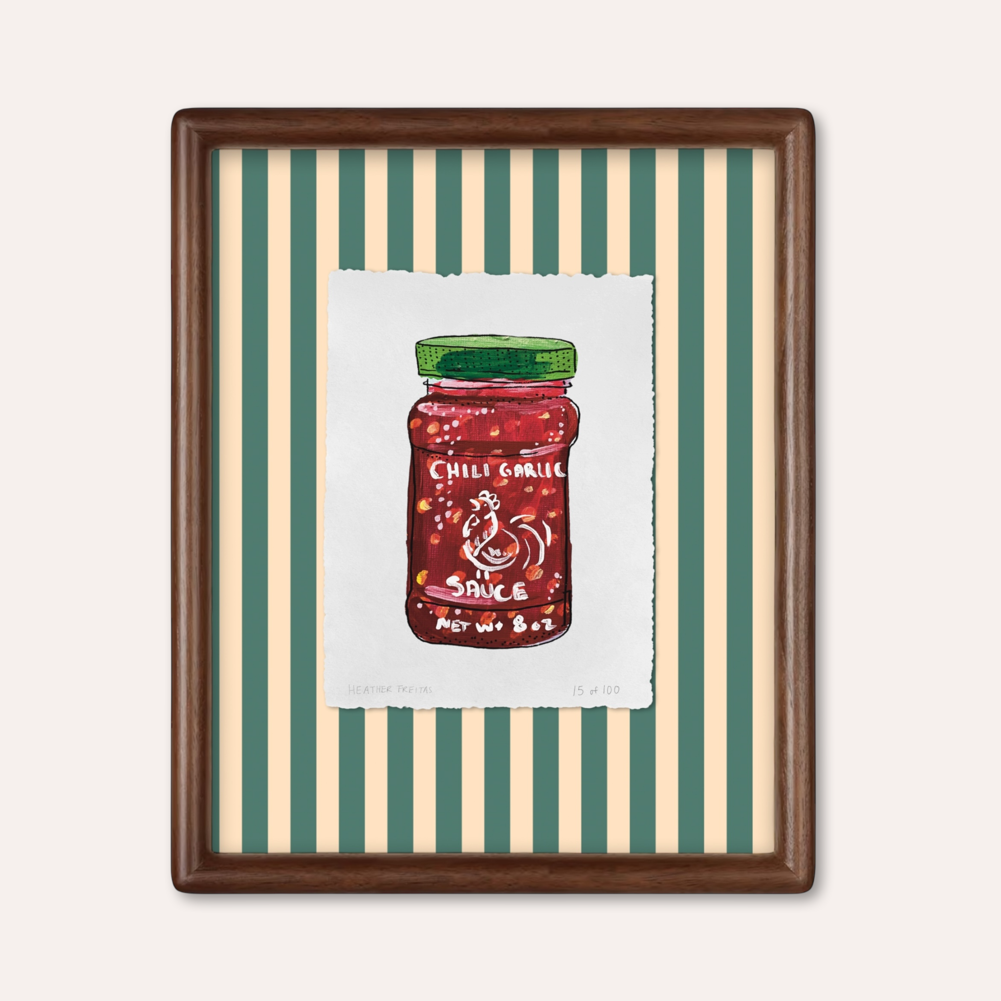 Chili Garlic Sauce Limited Edition Framed Print