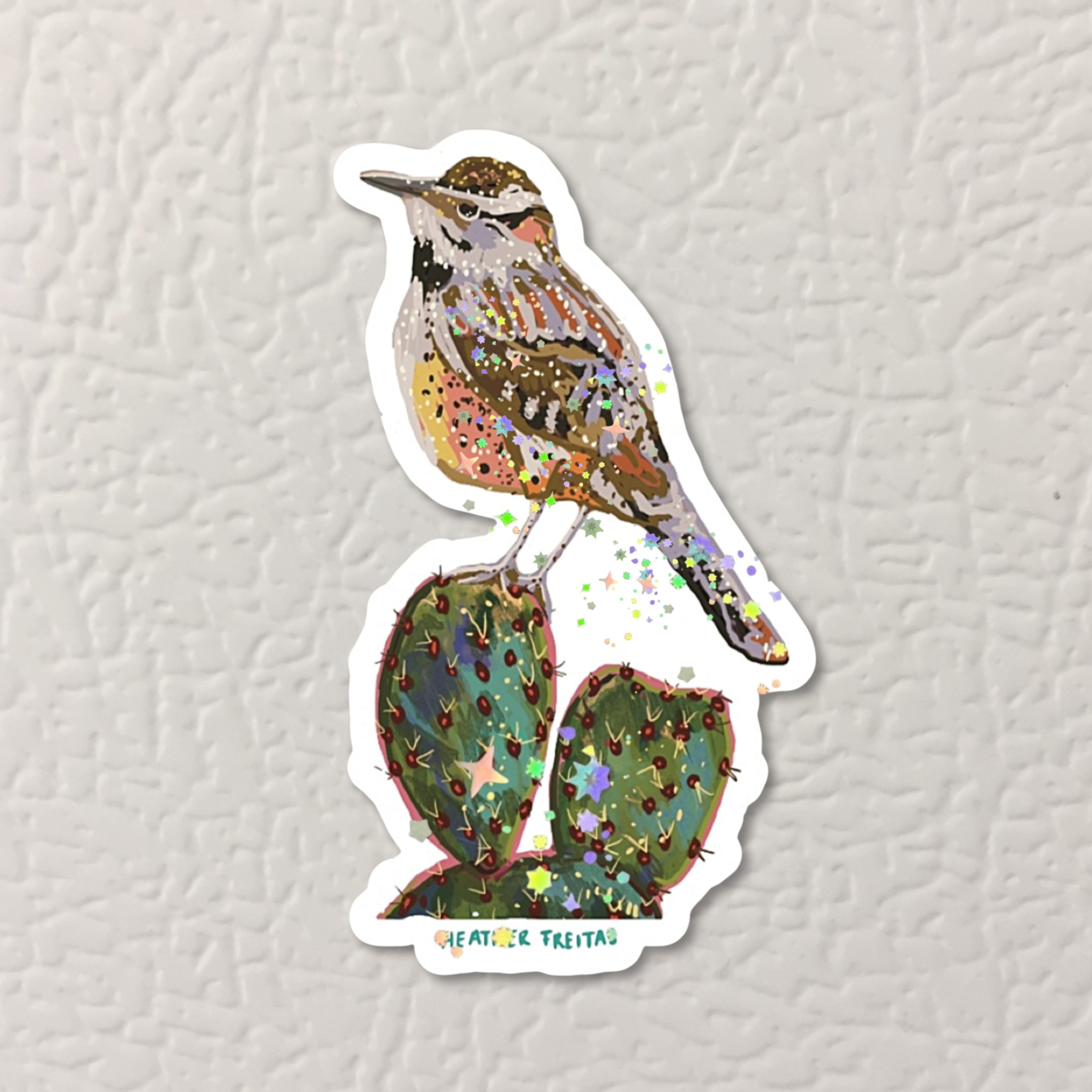 Cactus Wren Magnet ( Die-Cut )