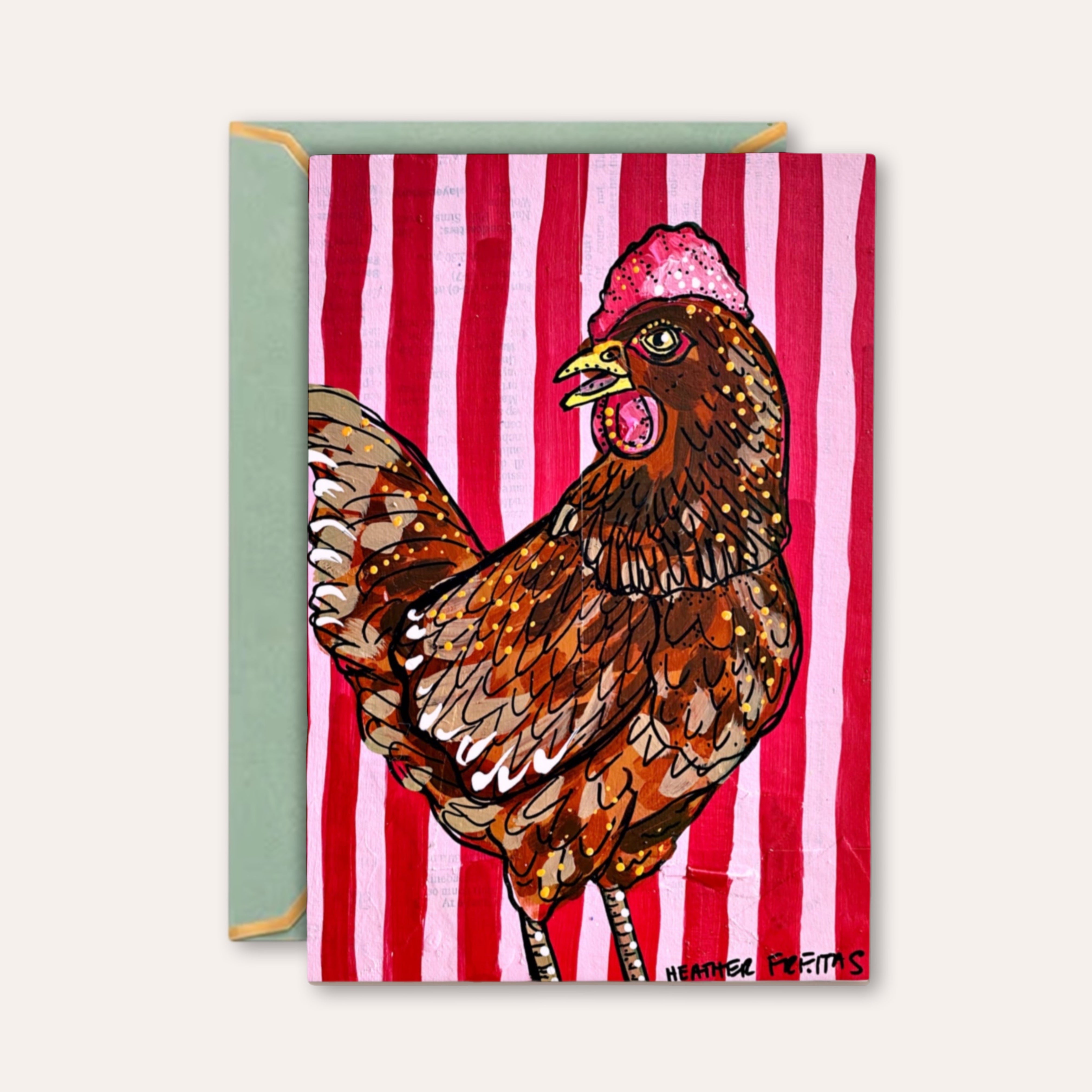 Brown Chicken - Greeting Card / Fine Art Print