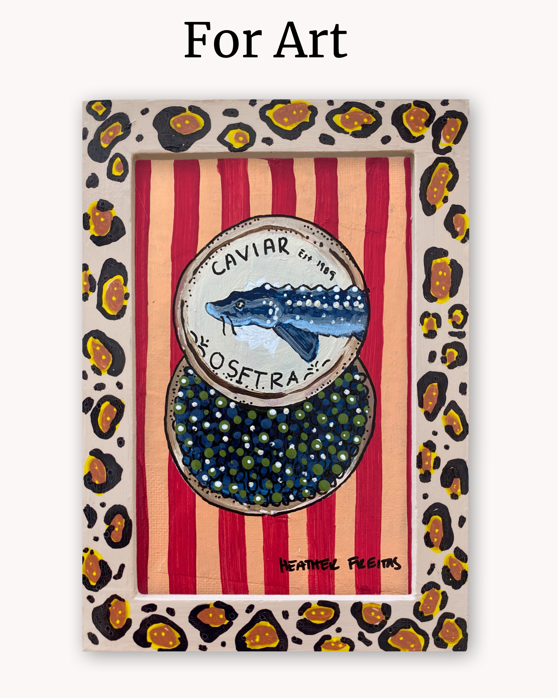 Leopard ( Hand Painted Frame 4x6 inch )