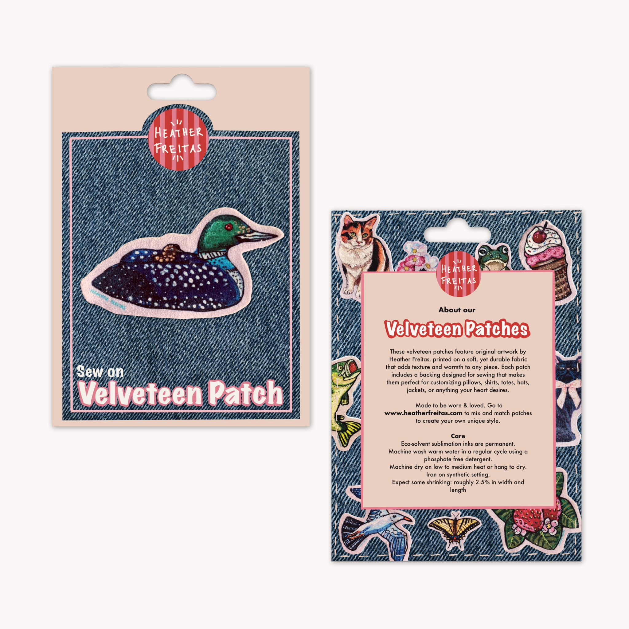 Loon - Sew On Velveteen Patch