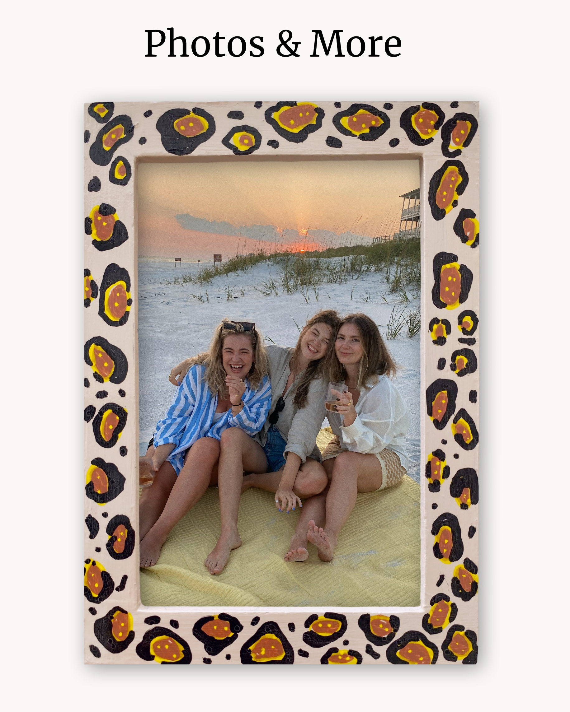 Leopard ( Hand Painted Frame 4x6 inch )