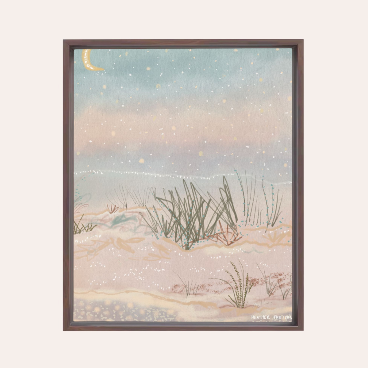 Salt Framed Fine Art Canvas Print