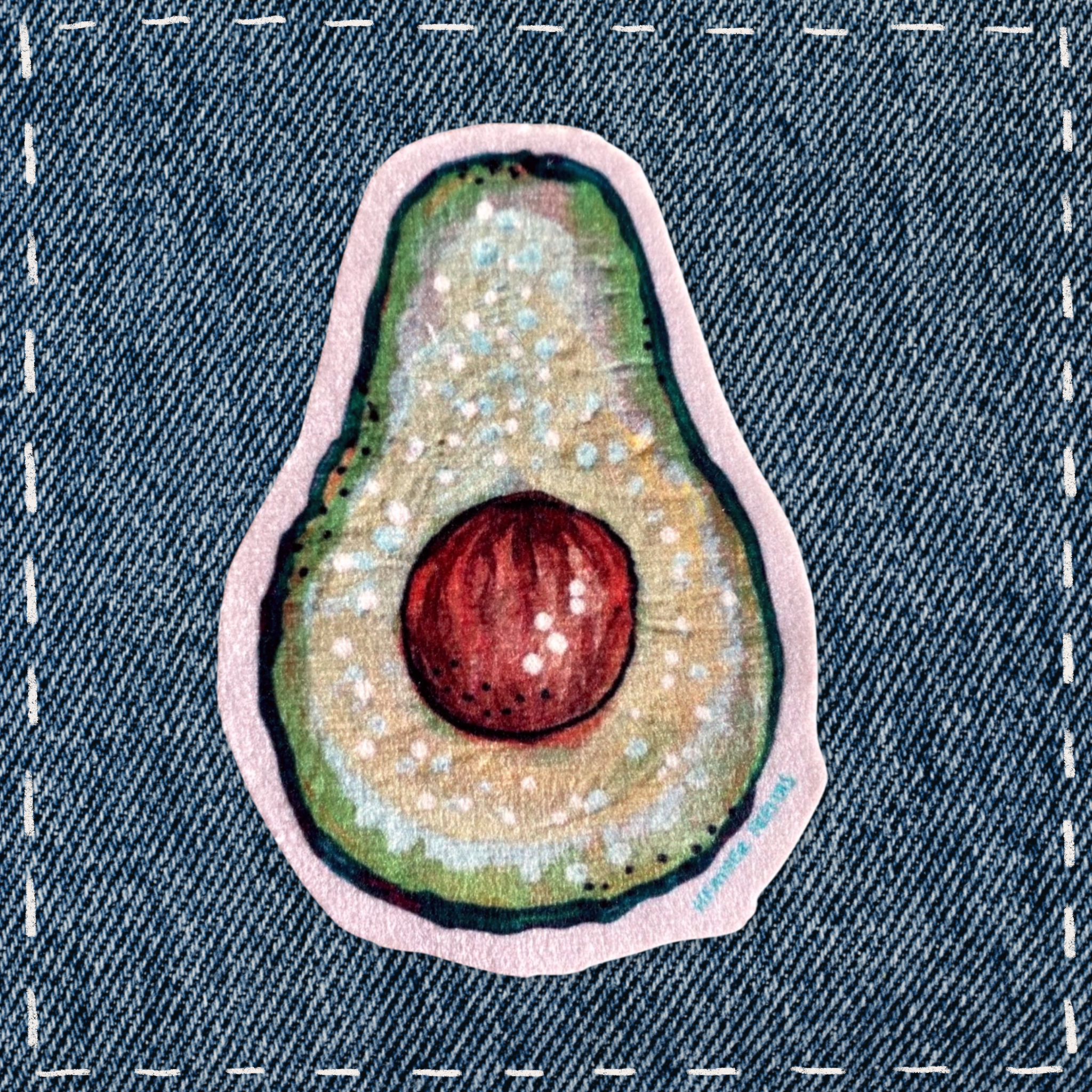 Avocado - Sew On Velveteen Patch