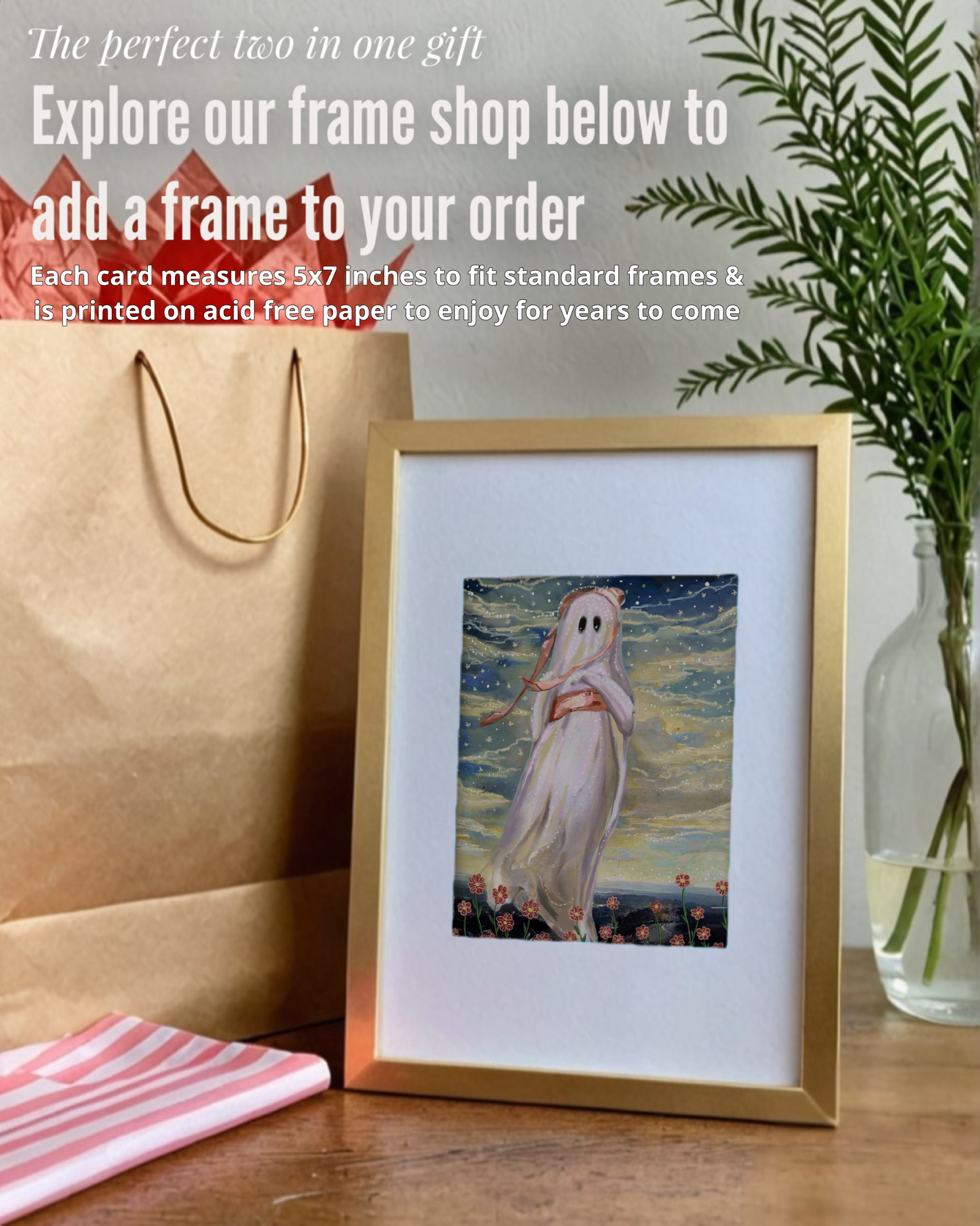 Pinkie Ghost - Greeting Card / Fine Art Print