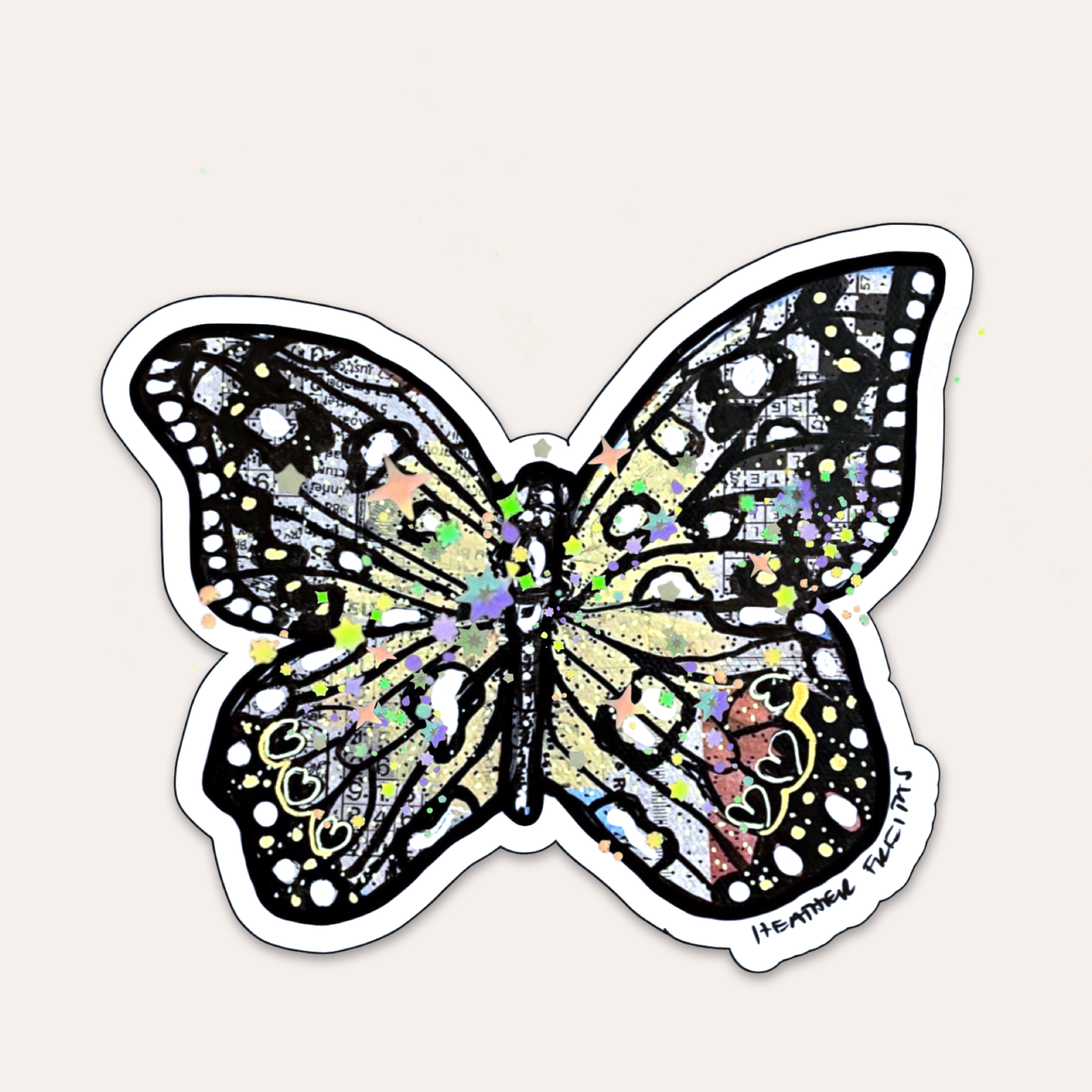 Daisy Butterfly Sticker