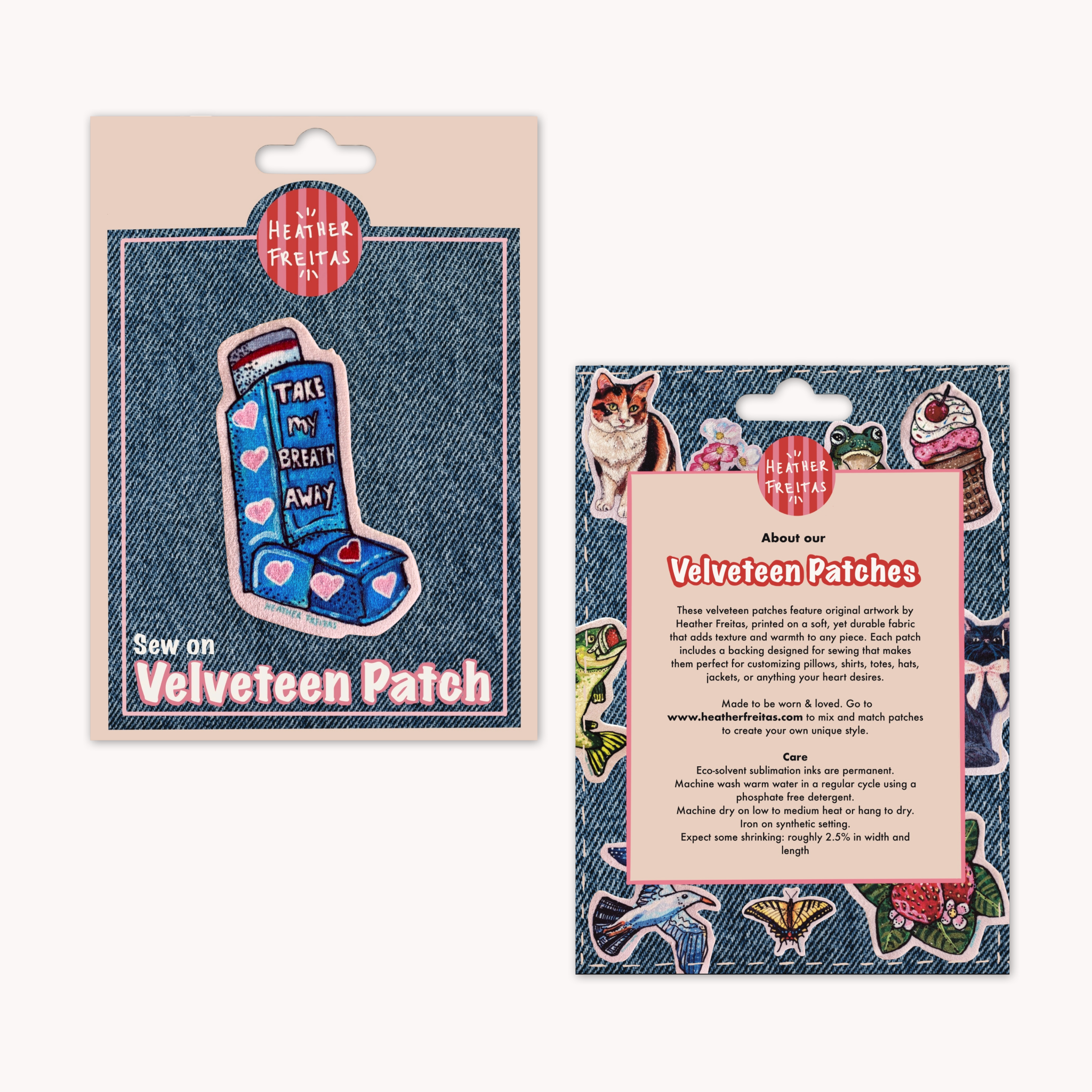 Take My Breath Away - Sew On Velveteen Patch