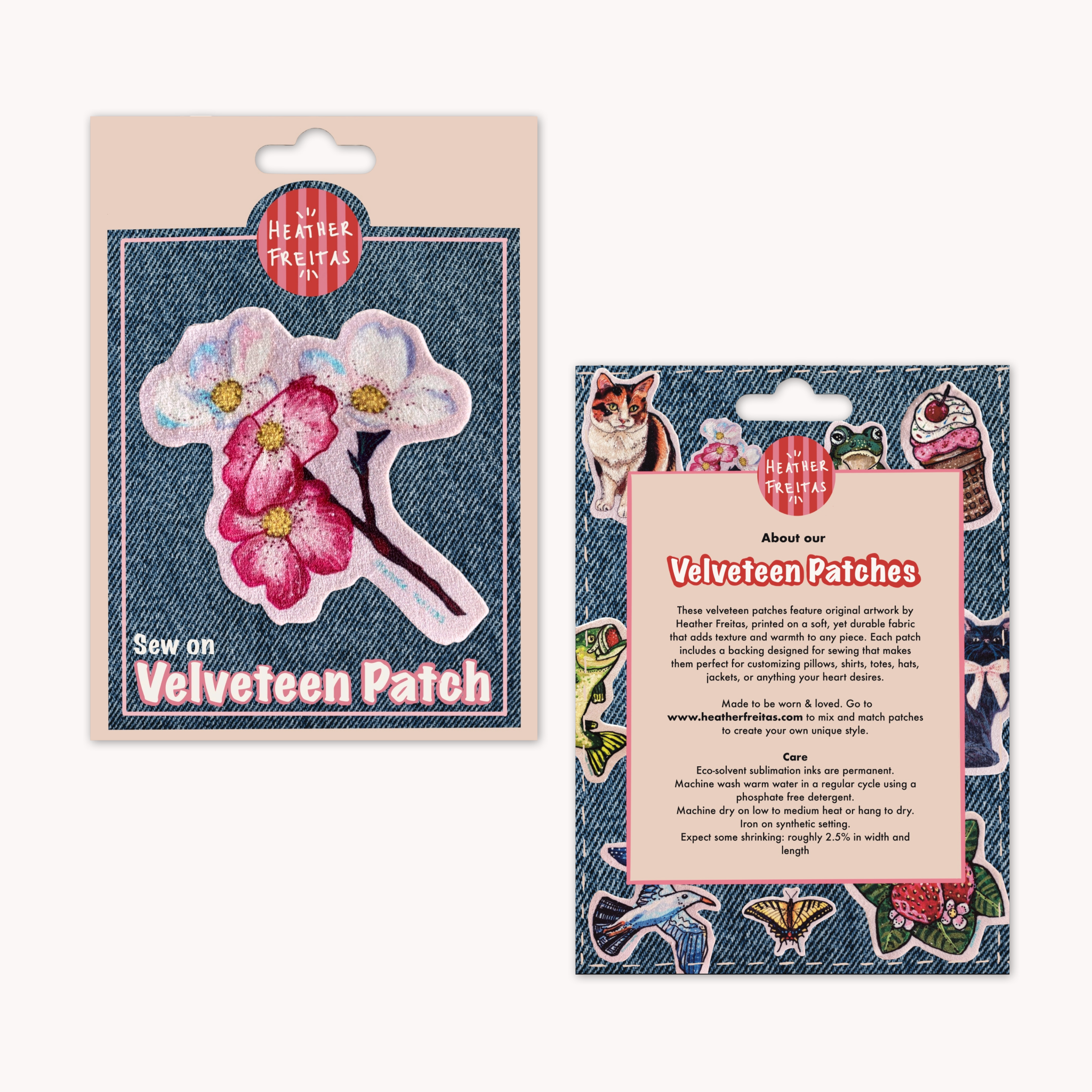 Dogwood Flower - Sew On Velveteen Patch
