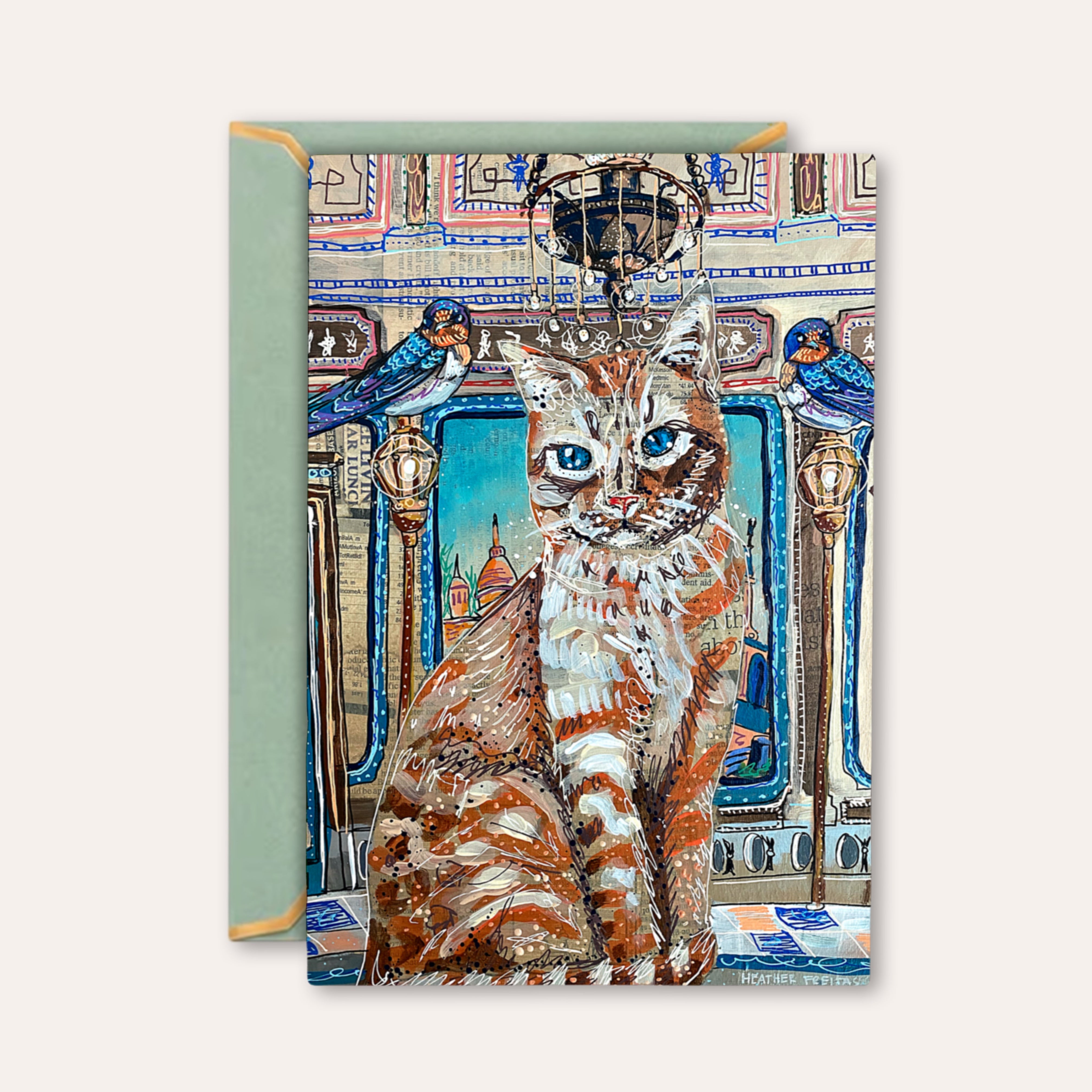 Royal Castle Cat - Greeting Card / Fine Art Print