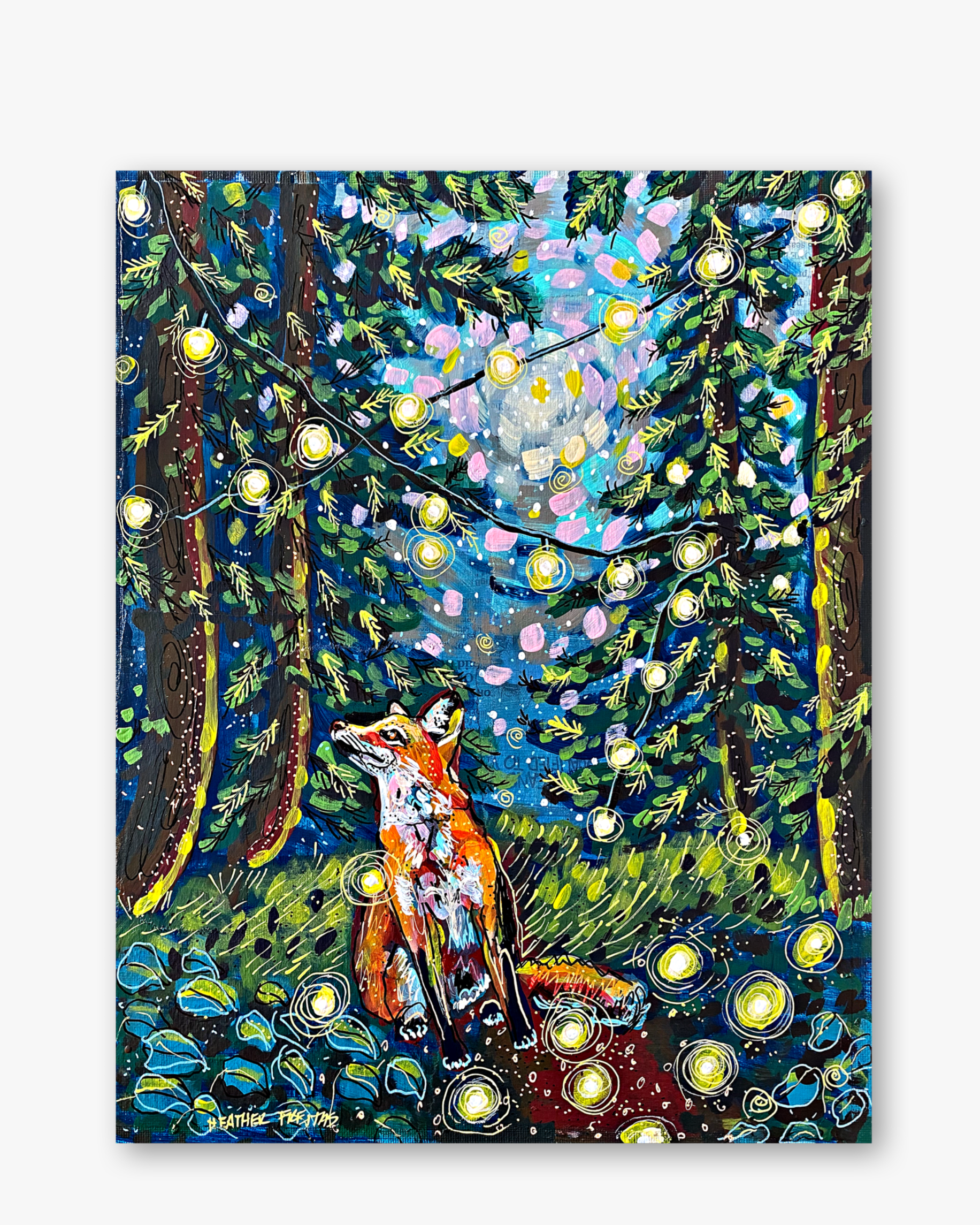 Moody Forest Fox ( Original Painting )