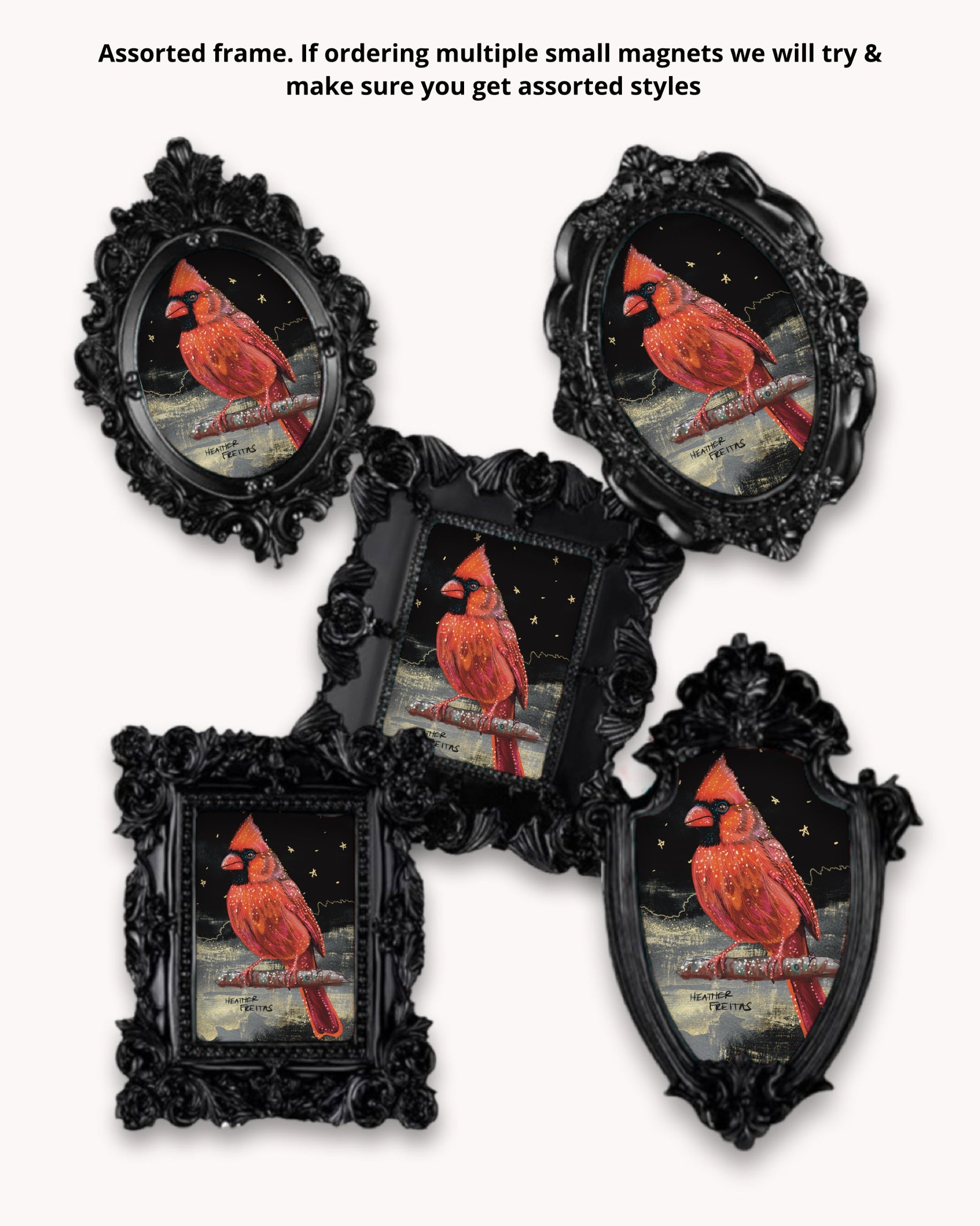 Cardinal Framed Magnet ( Small )