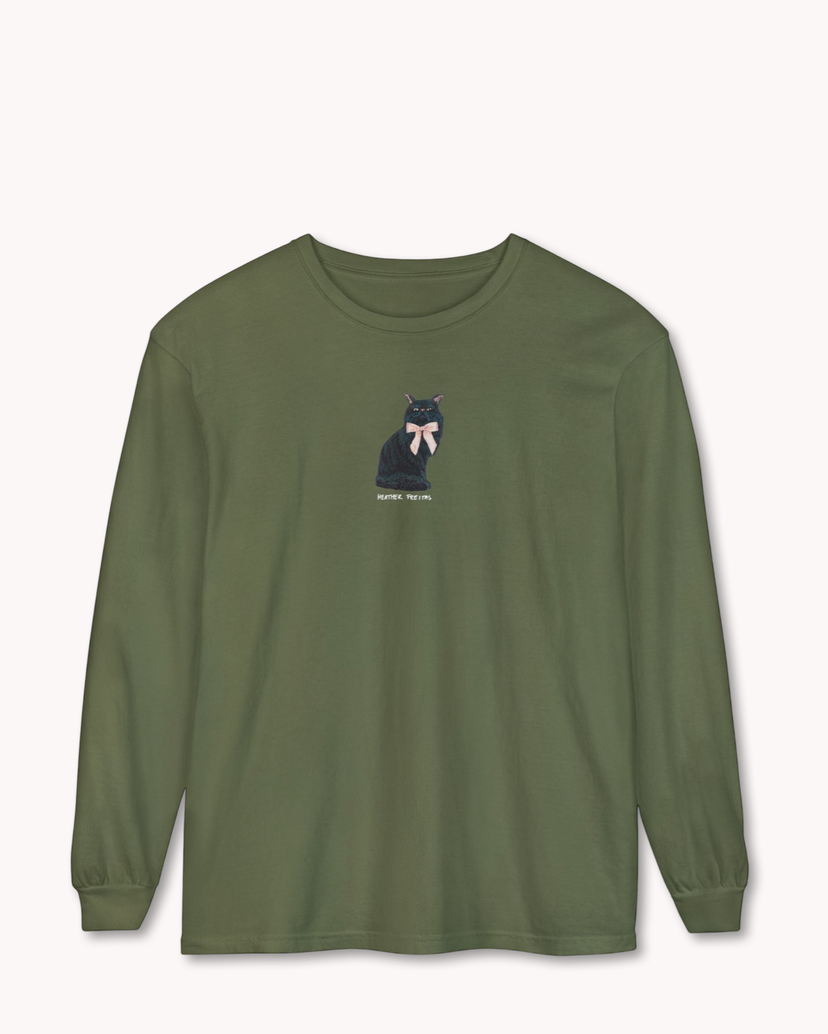 Black Persian Cat Long Sleeve T-Shirt