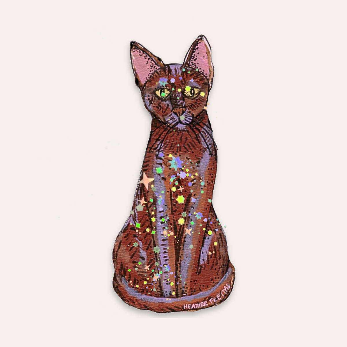 Havana Brown Cat Sticker