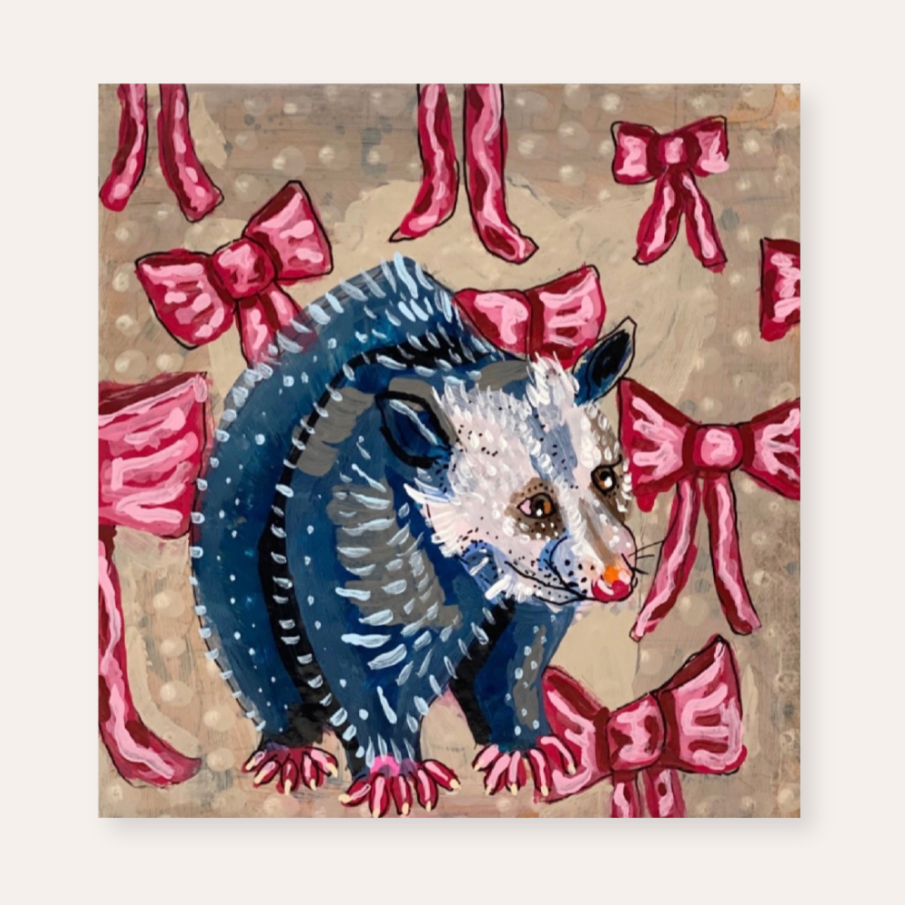 Opossum Bows ( original painting )