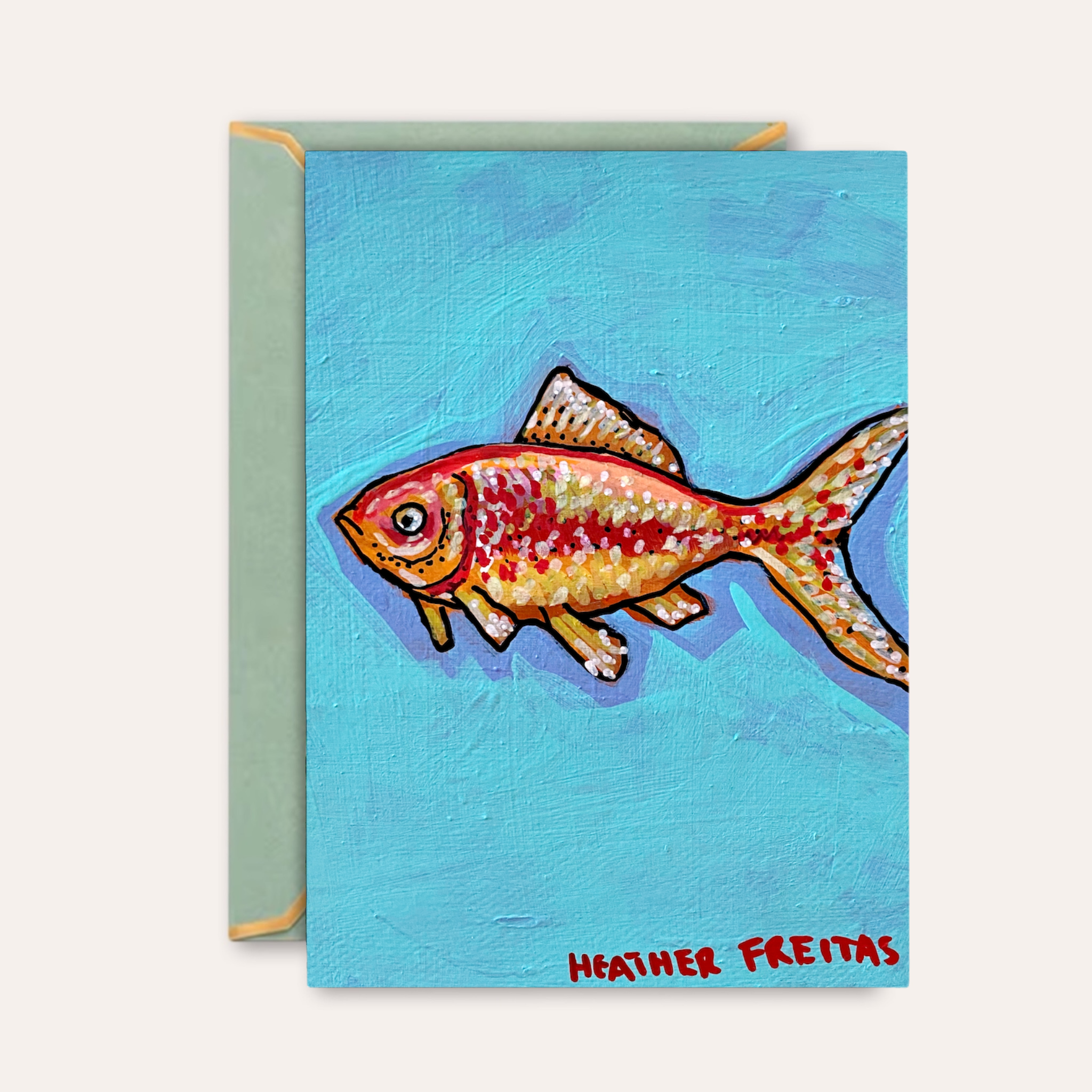 Traditional Goldfish Fine Art Greeting Card