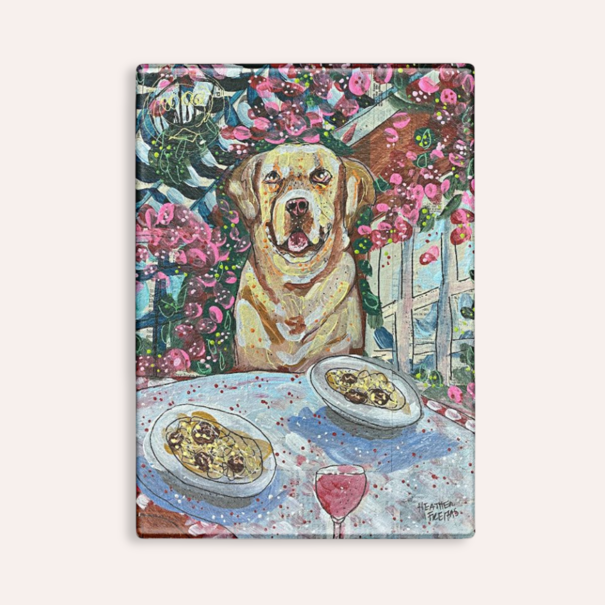Yellow Lab Dining Glass Chopping Board Trivet
