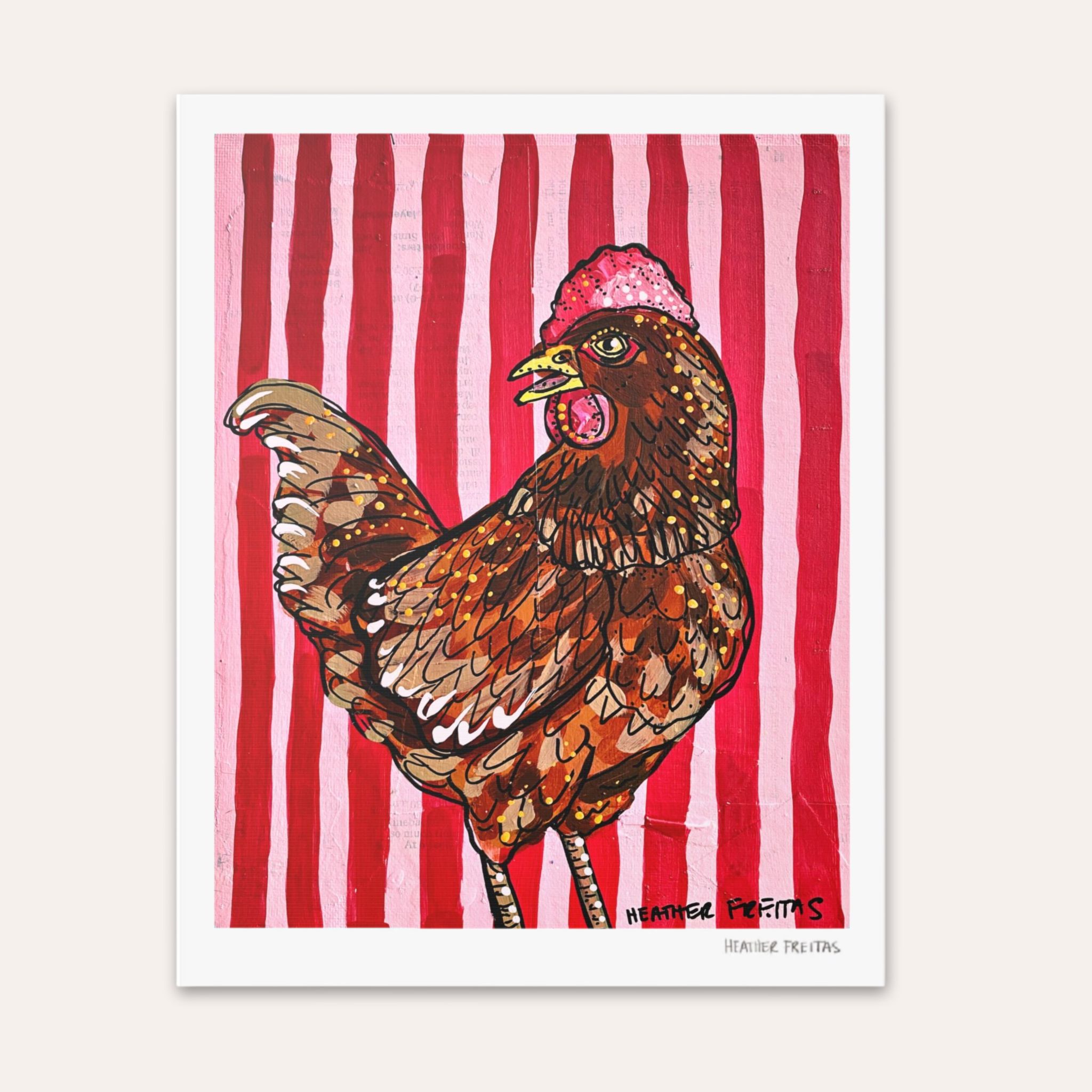 Barn Chicken Fine Art Print