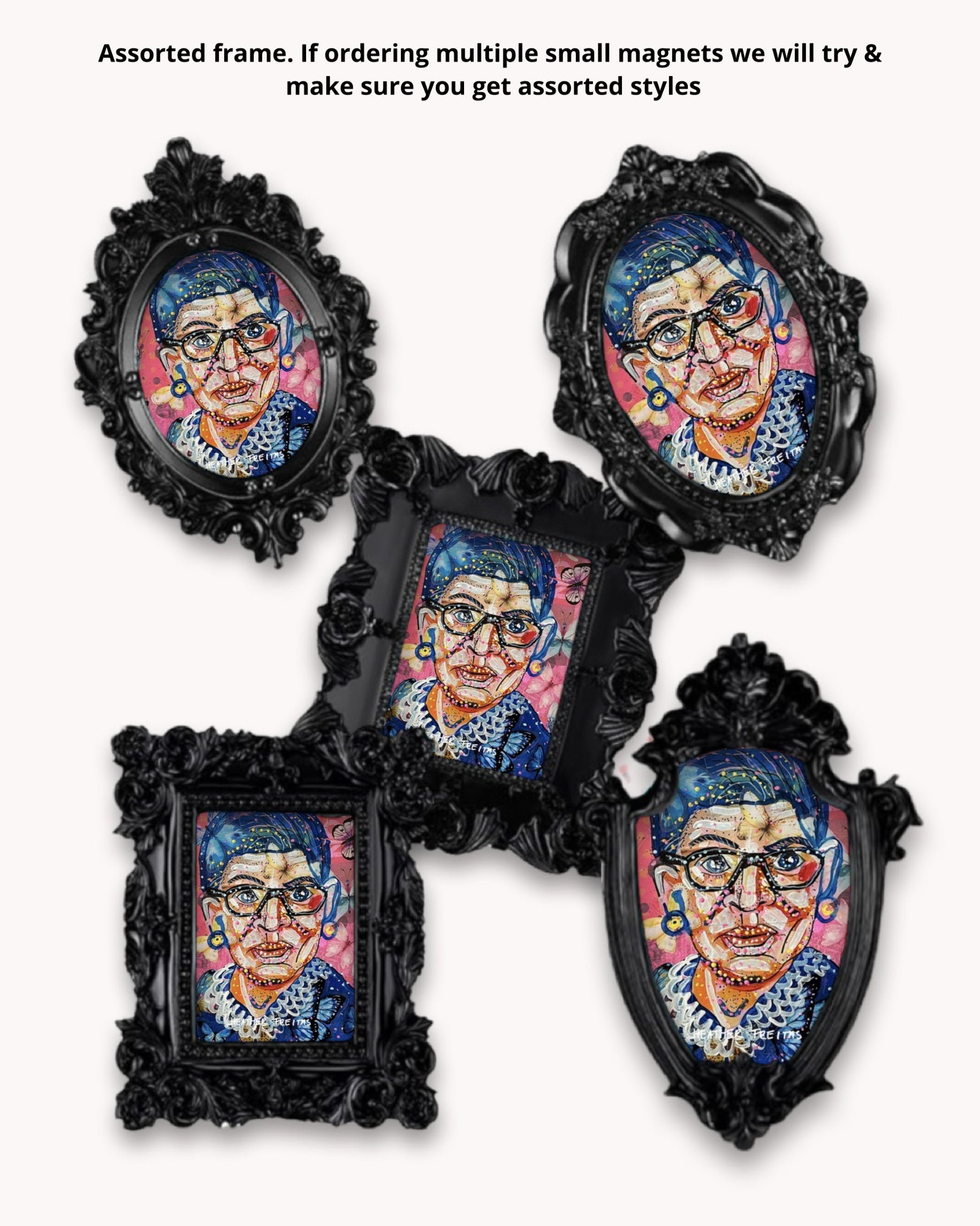 RBG Butterfly Framed Magnet ( Small )