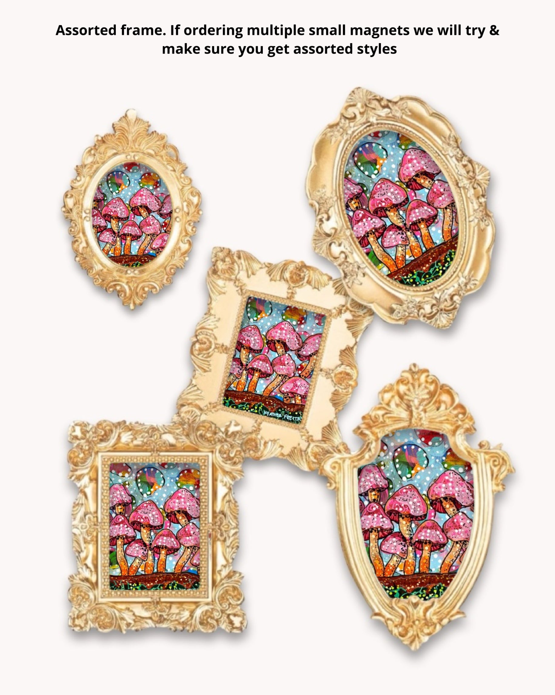 Cotton Candy Caps Framed Magnet ( Small )