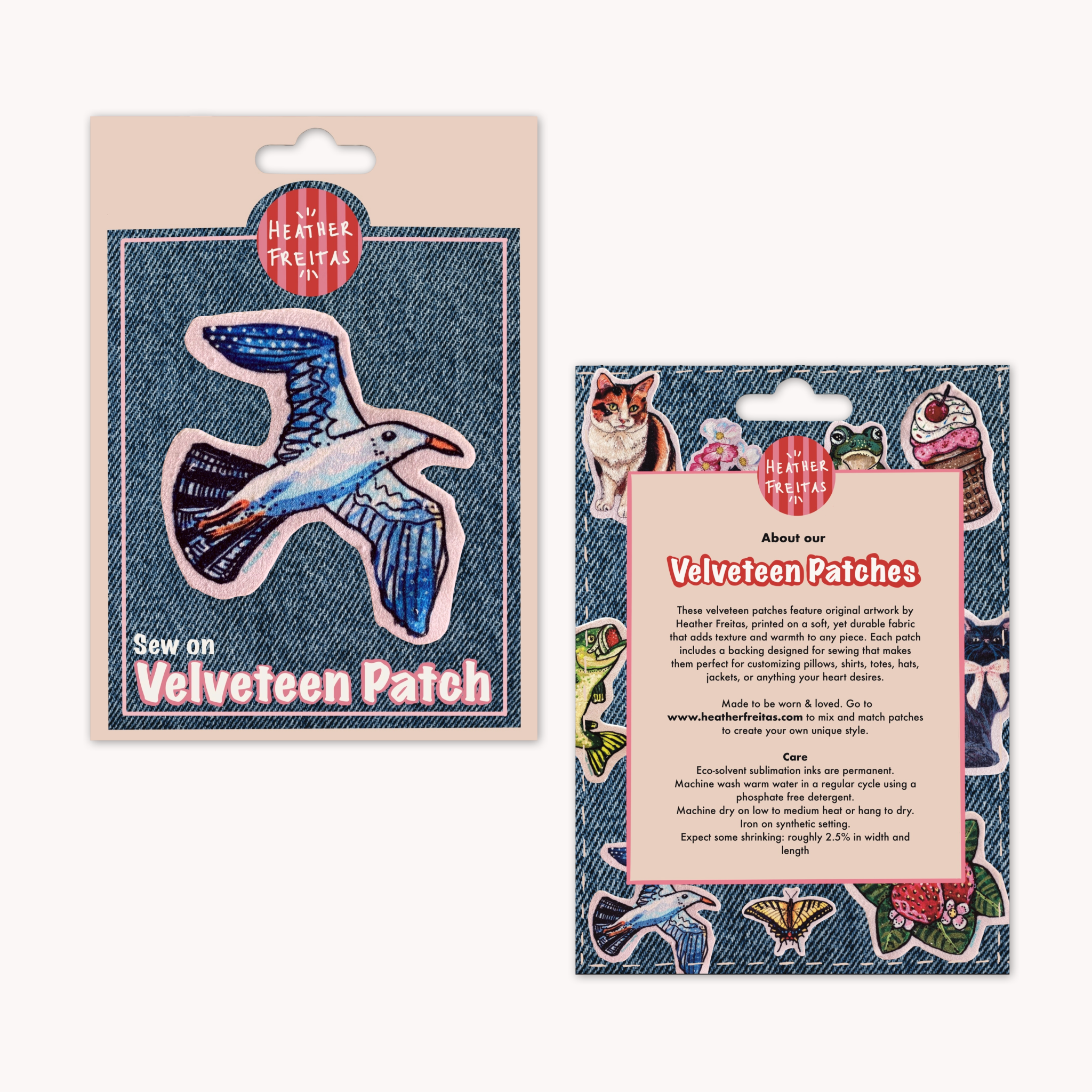 Seagull - Sew On Velveteen Patch