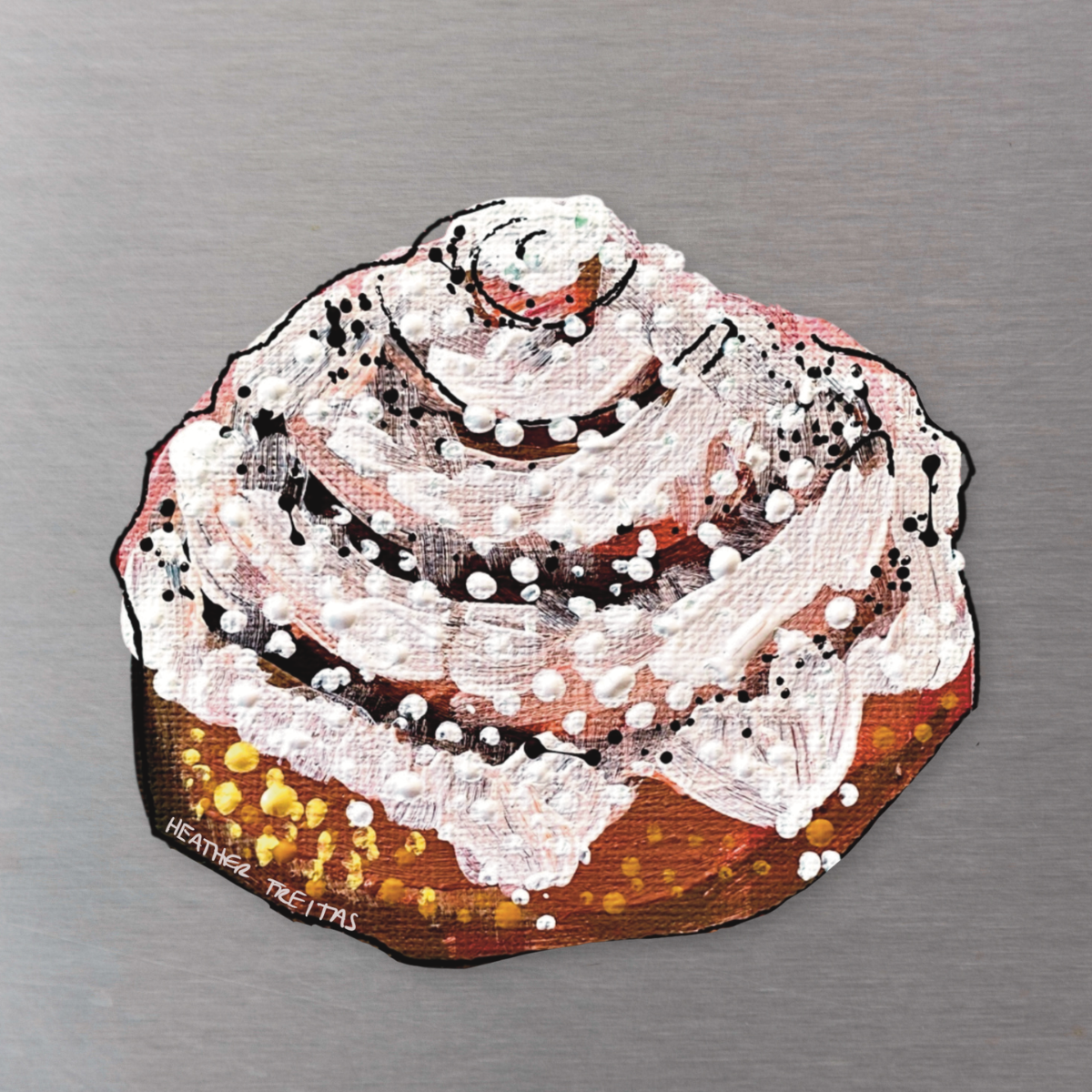 Cinnamon Roll Magnet ( Die-Cut )