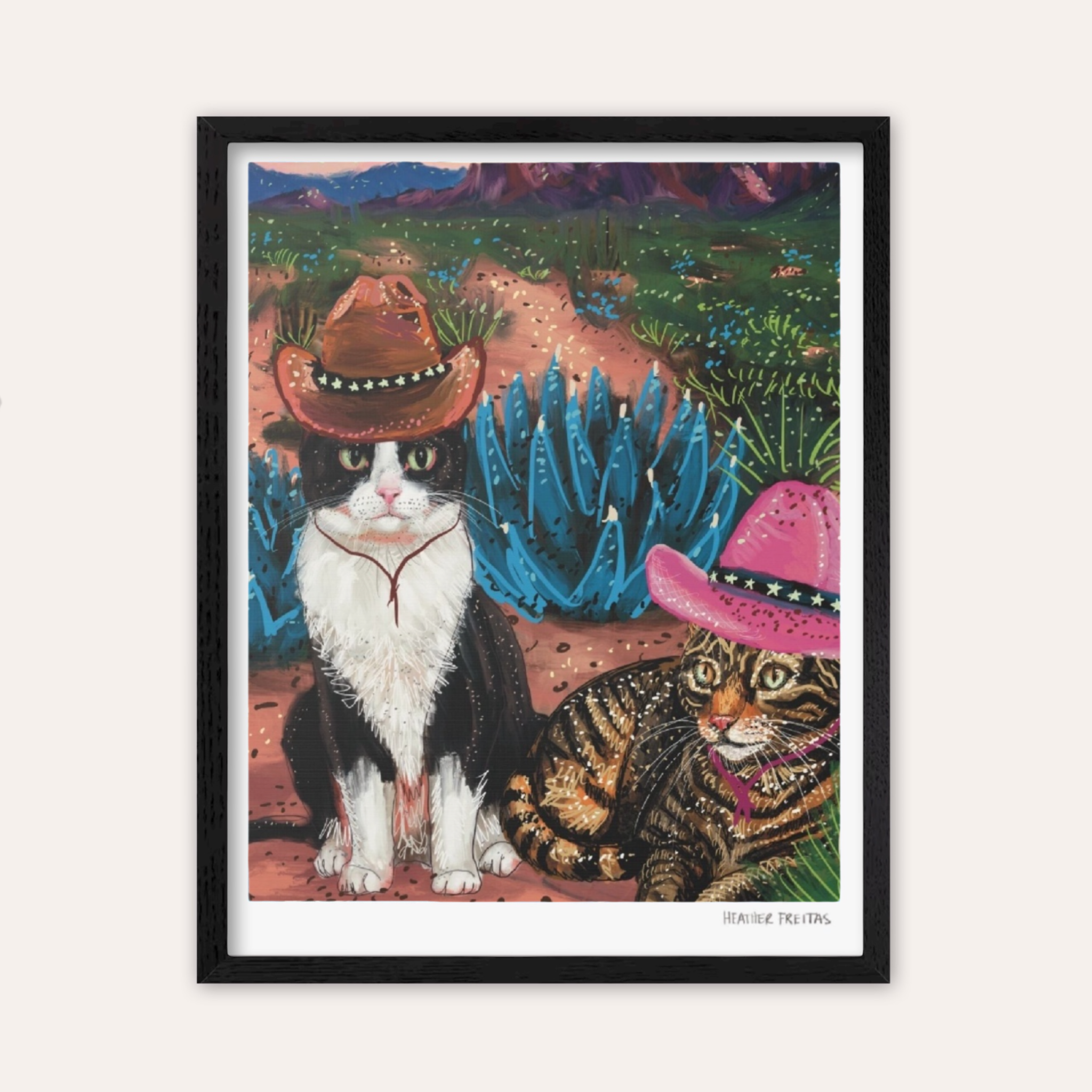 Cowboy Cats Fine Art Print