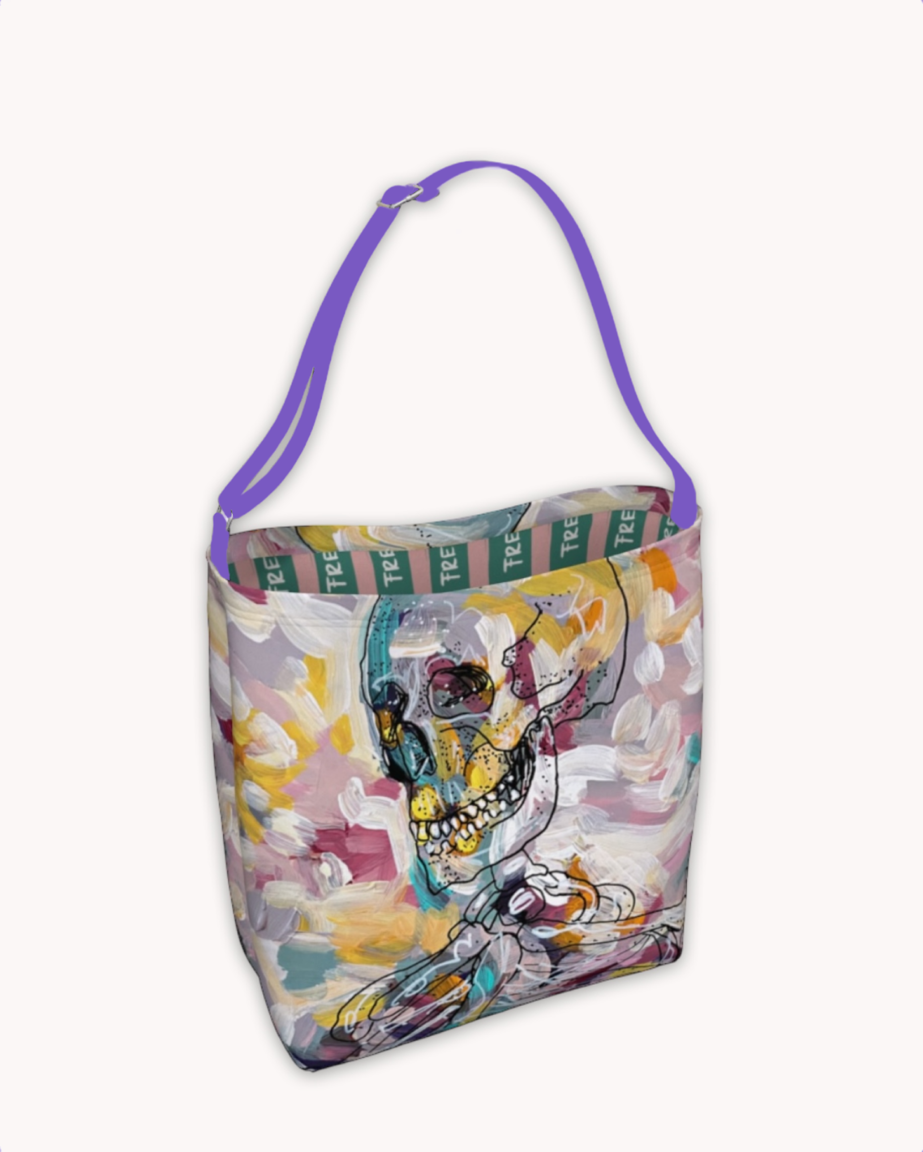Pastel Skeleton Tote