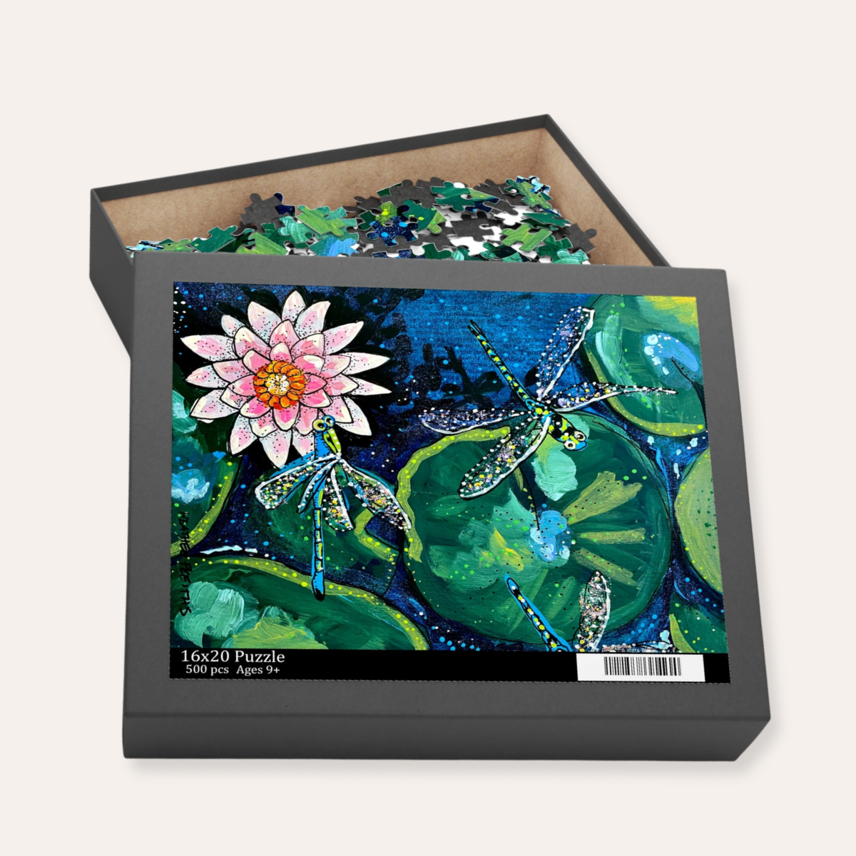 Dragonfly Lily Fine Art Puzzle