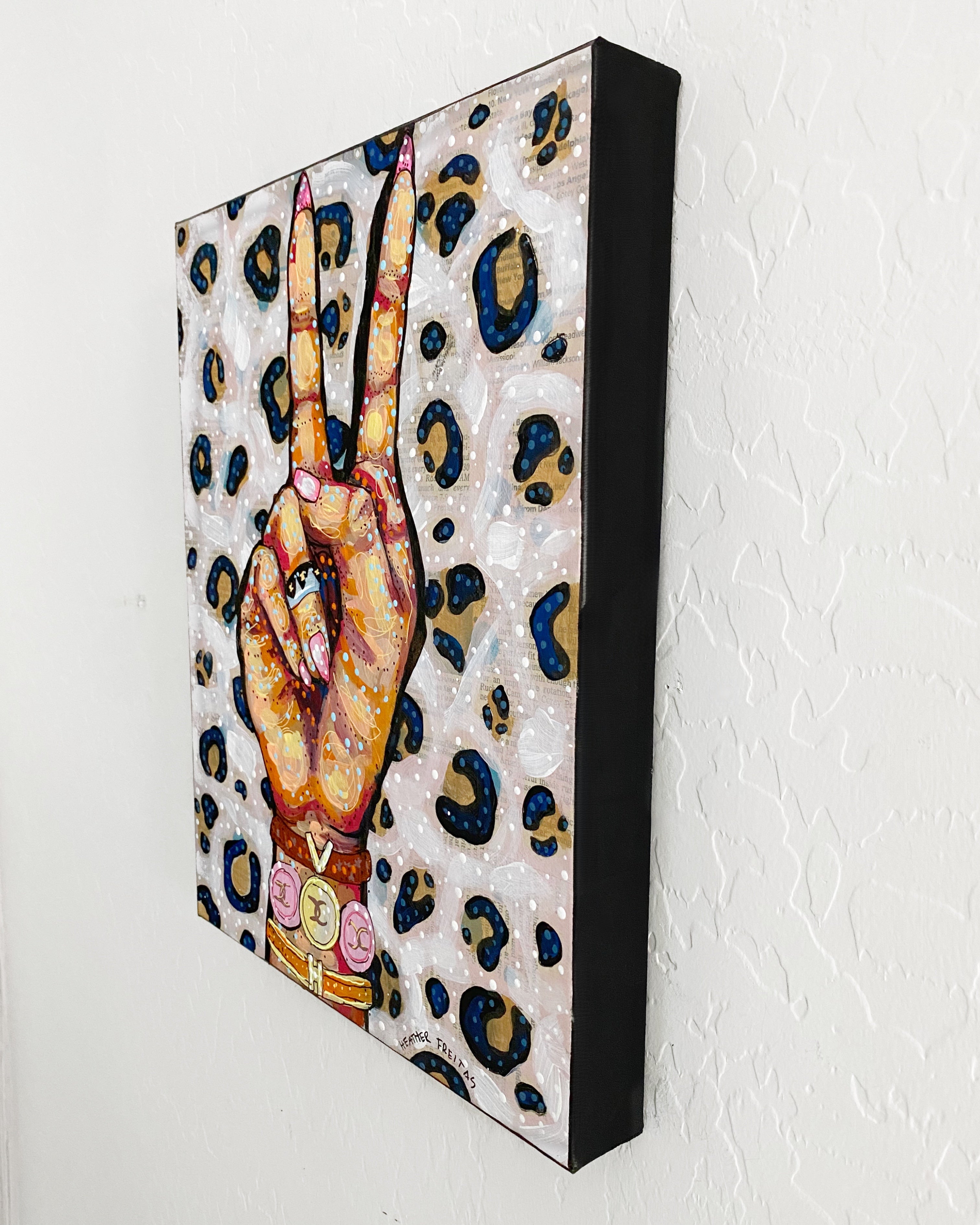 Peace, Love, Fashion & Leopard Print ( Original Painting )
