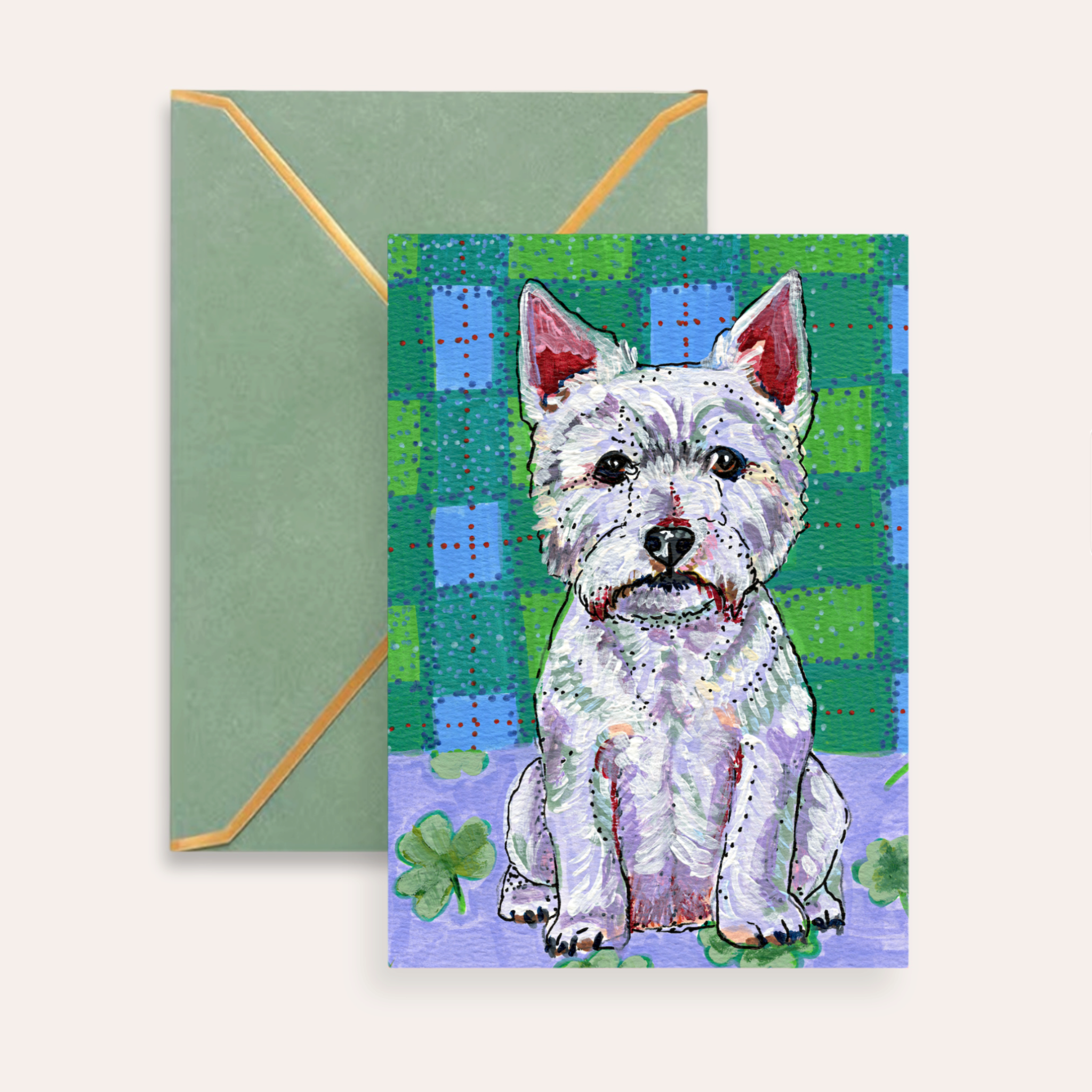 Westie Fine Art Greeting Card